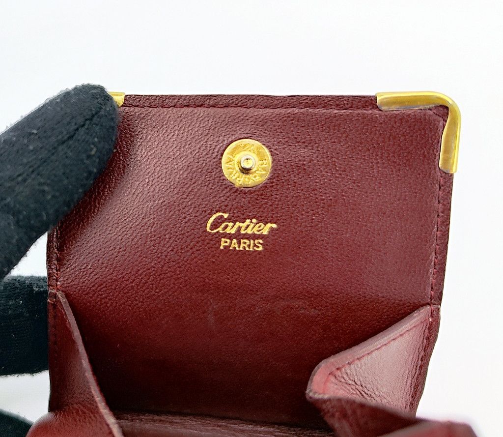 Cartier CARTIER burgundy full leather button coin case Size ONE SIZE - 2 Thumbnail