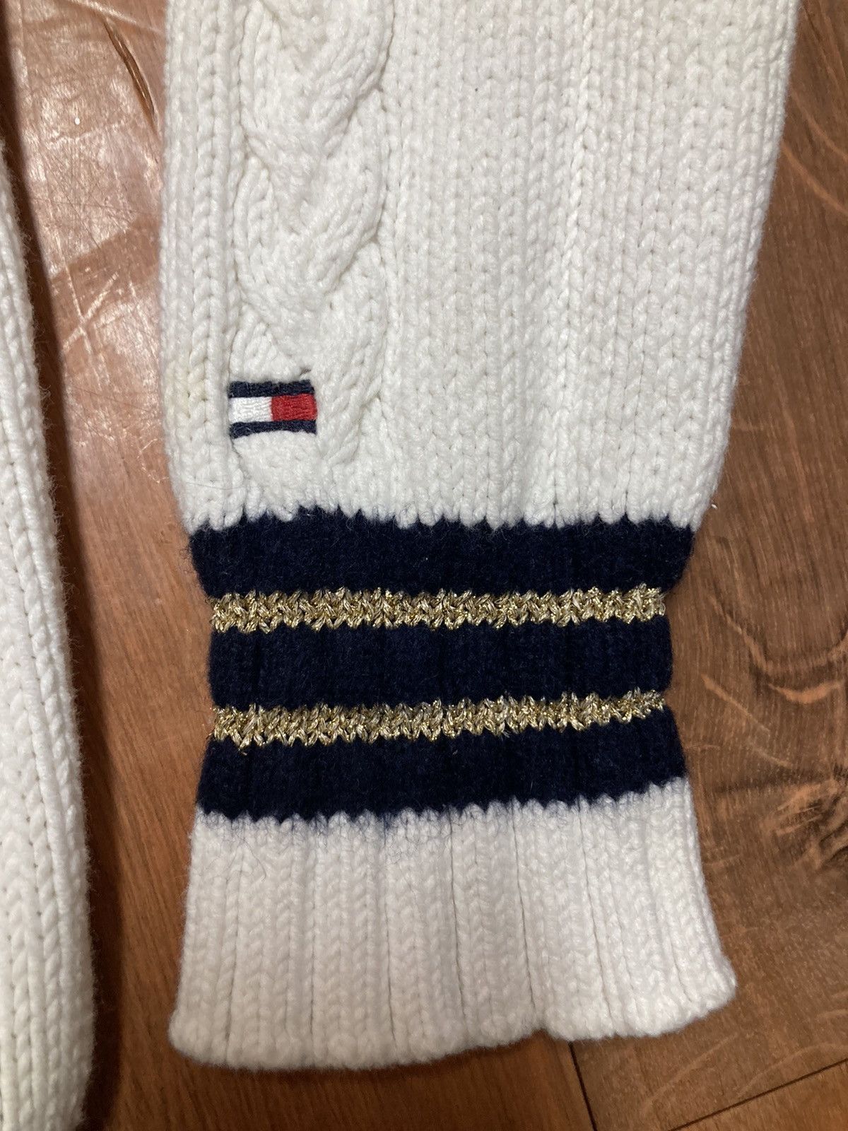 Tommy Hilfiger VTG Tommy Hilfiger 1X Cable Knit Wool Rabbit Hair Sweater Size XL / US 12-14 / IT 48-50 - 3 Thumbnail