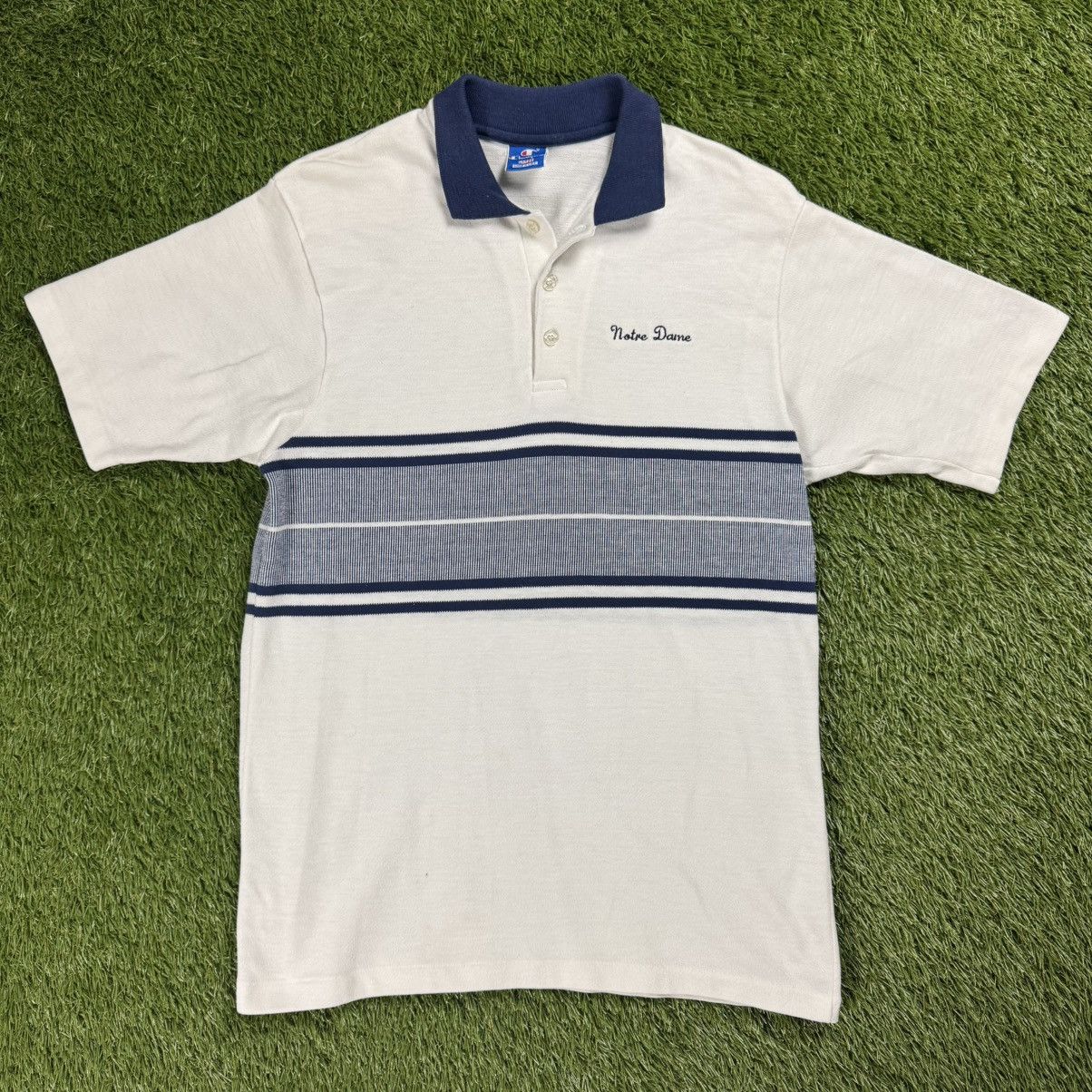 Champion Vintage 90s Champion Notre Dame Button Down Polo Shirt Size US L / EU 52-54 / 3 - 1 Thumbnail