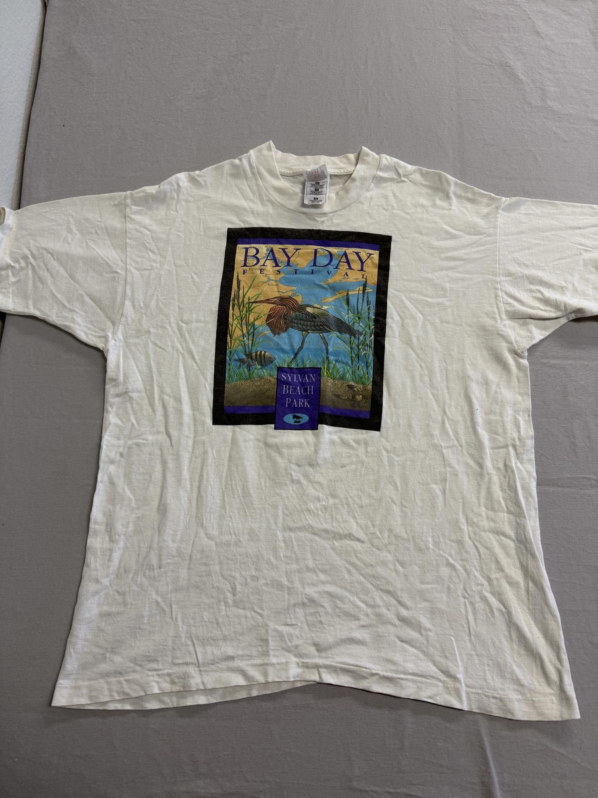 Fruit Of The Loom Vintage Bay Day Festival T-shirt Sylvan Beach Park Bird XL Size US XL / EU 56 / 4 - 1 Thumbnail