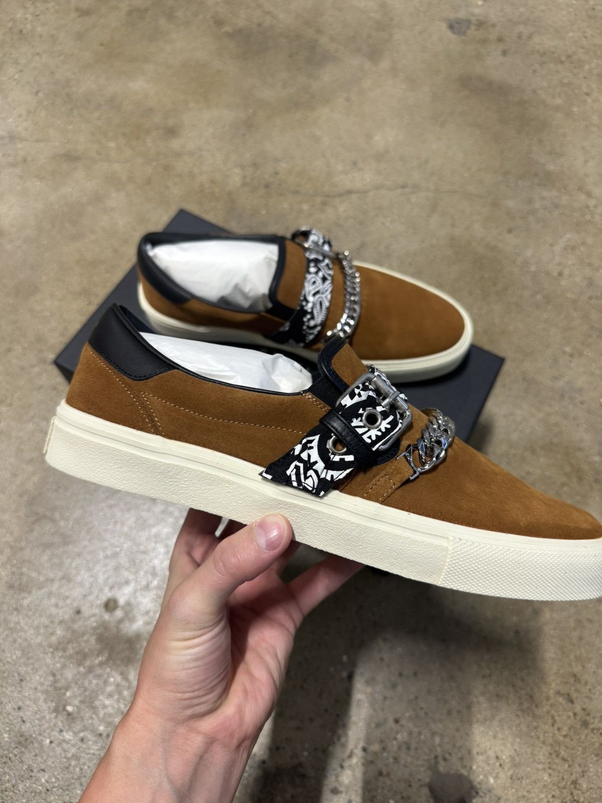 Amiri Amiri Bandana Buckle Slip On Suede Sneaker NEW 750$ Size US 11 / EU 44 - 2 Thumbnail