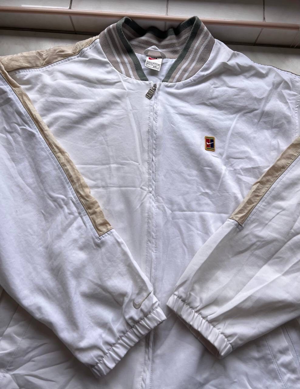 Nike × Vintage 90s Nike Vintage Challenge Court Cotton Bomber Jacket Size US XXL / EU 58 / 5 - 2 Thumbnail