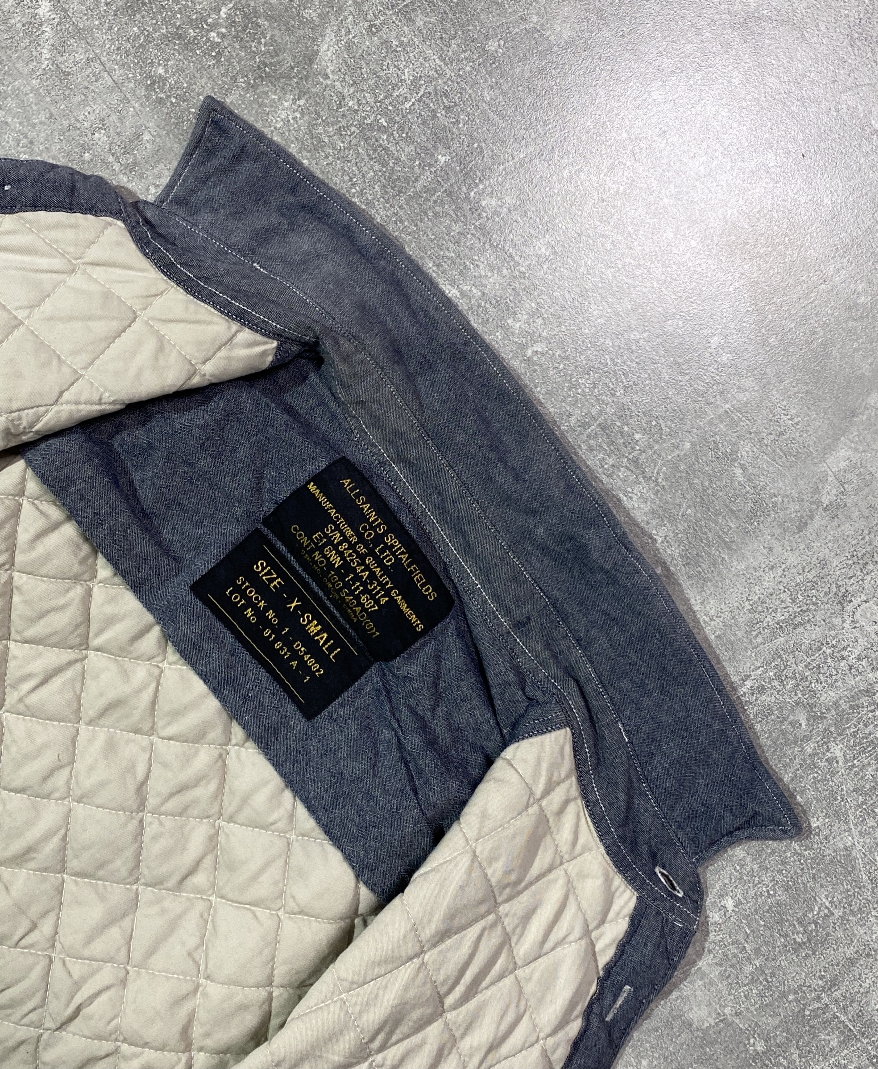 Allsaints Vintage Y2K Allsaints Sun Faded Denim Overshirt Size US S / EU 44-46 / 1 - 8 Thumbnail