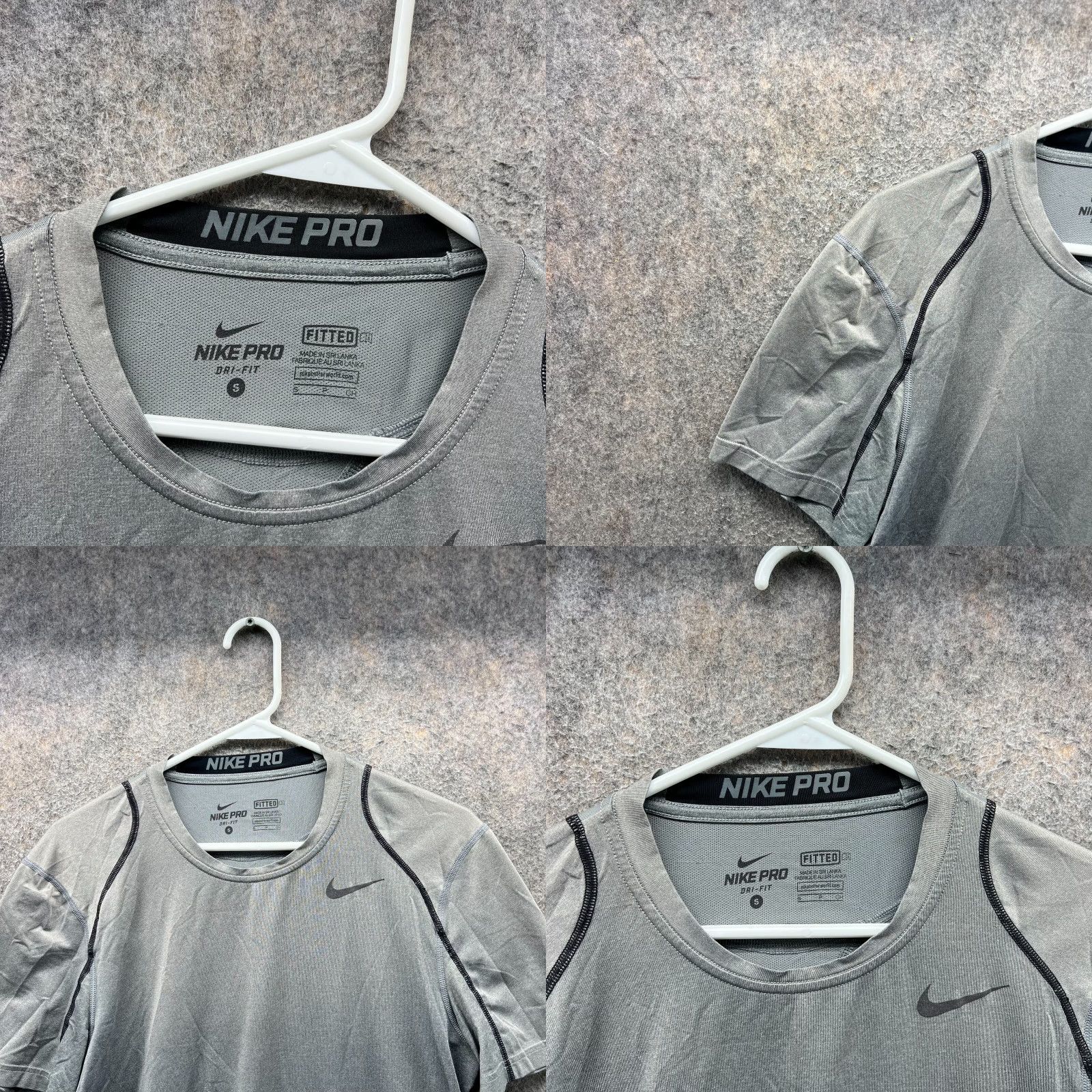 Nike Nike Pro Shirt Mens Small Gray Dri-Fit Compression Fitted Tee Size US S / EU 44-46 / 1 - 8 Thumbnail