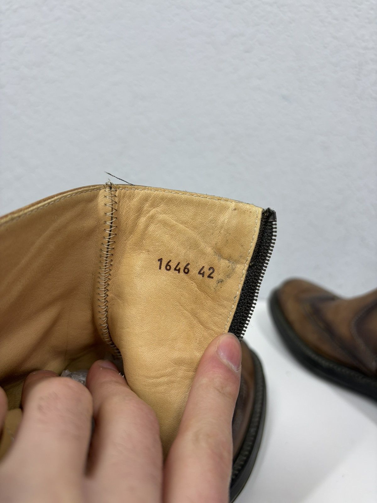 Hedi Slimane Vintage Y2K Black Leather Side Zip Boots Guidi Marsell Style Size US 9 / EU 42 - 12 Thumbnail