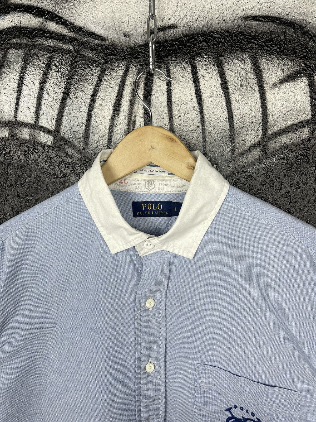 Polo Ralph Lauren Polo Ralph Lauren White Rugby Oxford Blue Shirt Men’s Size L Size US L / EU 52-54 / 3 - 3 Thumbnail