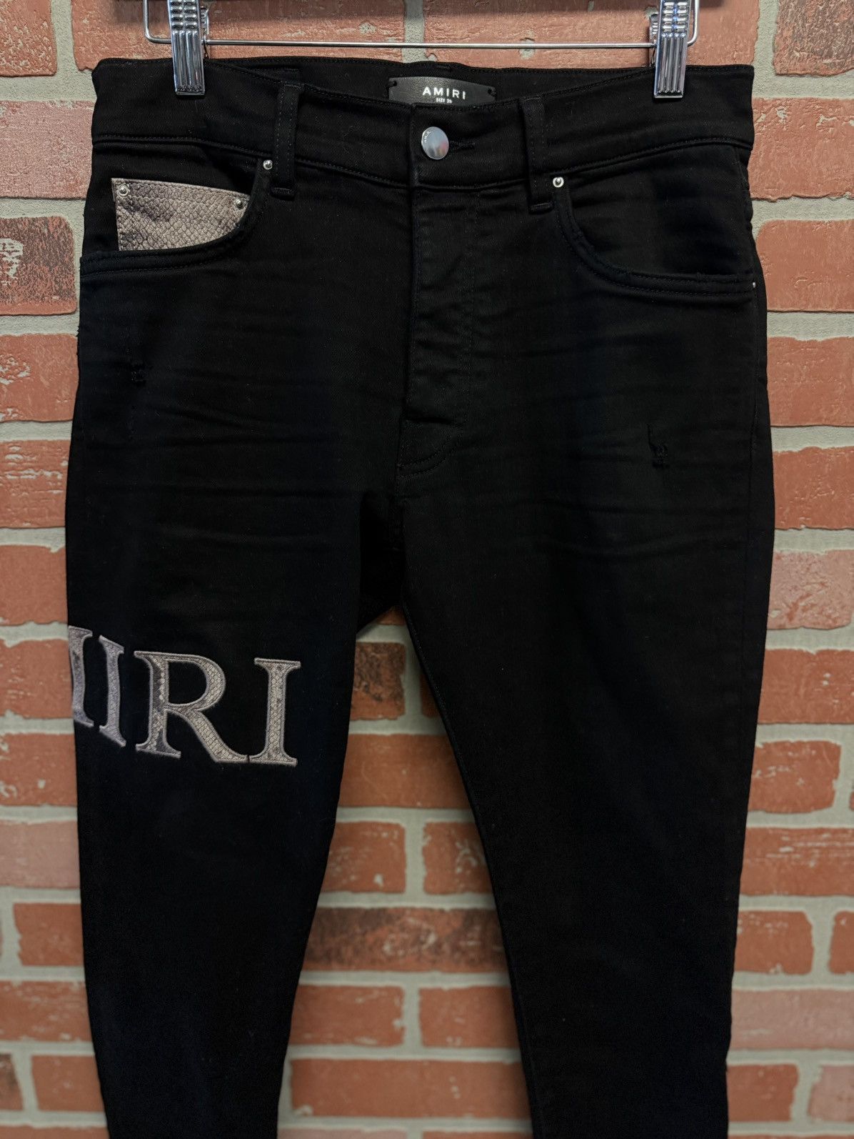 Amiri Amiri Wrap Around SnakeSkin Logo Size 28 🧼 Size US 28 / EU 44 - 5 Thumbnail