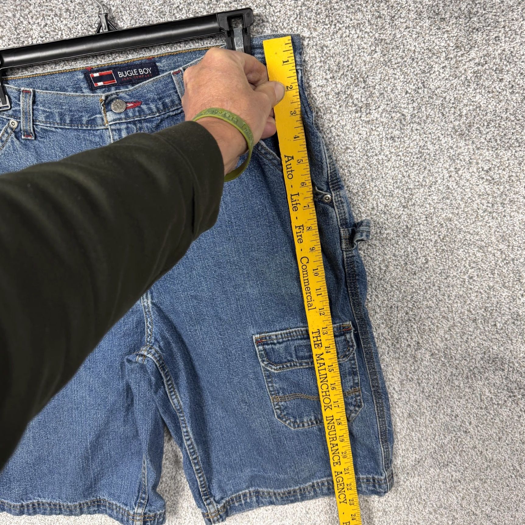 Bugle Boy VINTAGE Bugle Boy Jeans Shorts Cargo Workwear 90s Grunge 31 Blue Denim Mens Short Bodys? Size US 31 - 3 Thumbnail