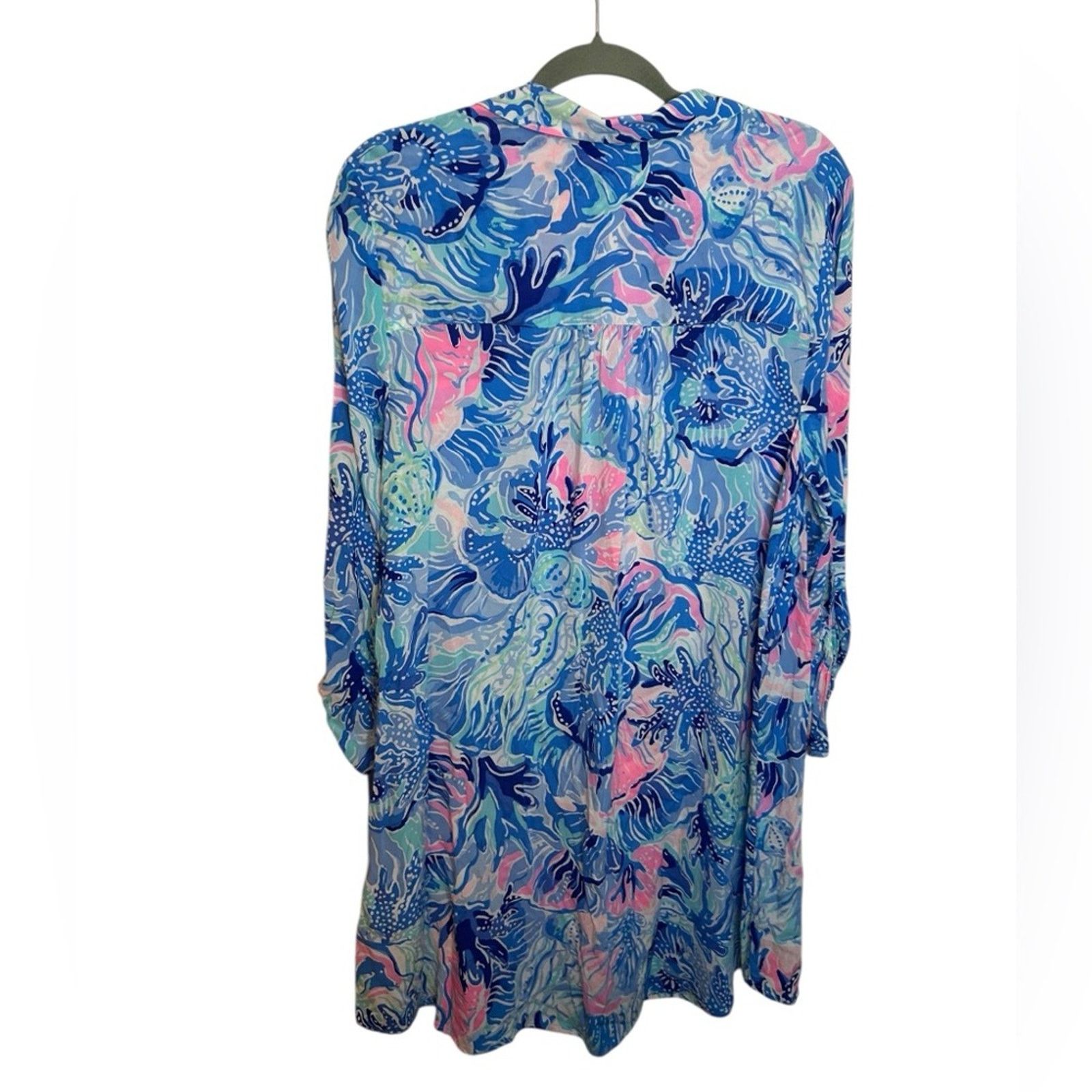 Lilly Pulitzer Lilly Pulitzer Natalie Cover Up Shirt Dress Size L / US 10 / IT 46 - 2 Thumbnail