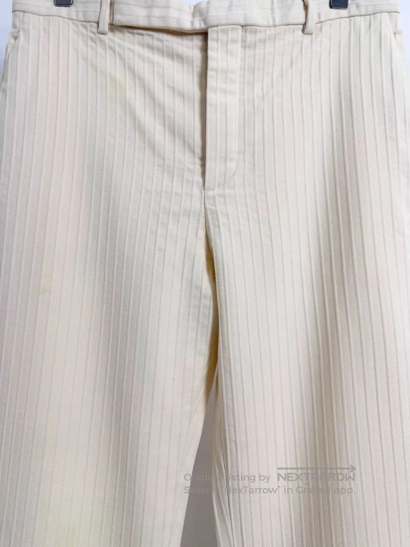 Saint Laurent Paris Beige Pinstripe Double-Breasted Blazer. Size US M / EU 48-50 / 2 - 7 Thumbnail