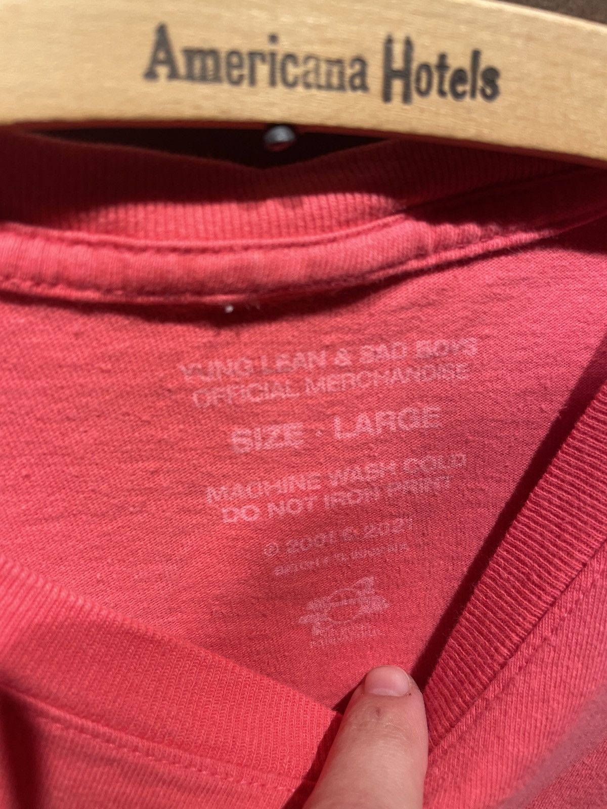 New Era × Sad Boys × Yung Lean Yung Lean Metal Rhinestone Coral Tee Size US L / EU 52-54 / 3 - 5 Thumbnail