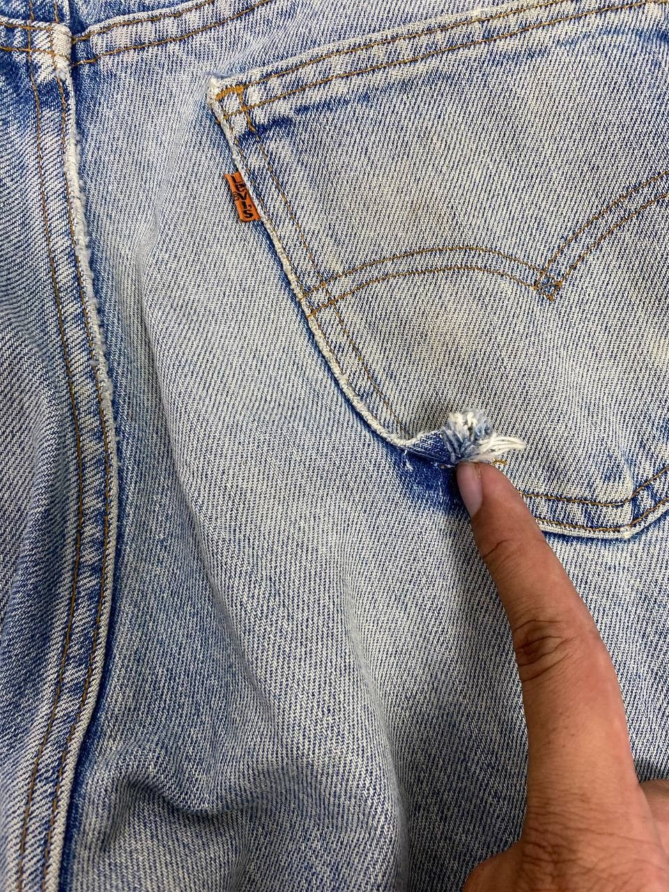 Levi's vintage levis 575 orange tab acid wash denim made in usa Size US 32 / EU 48 - 5 Thumbnail