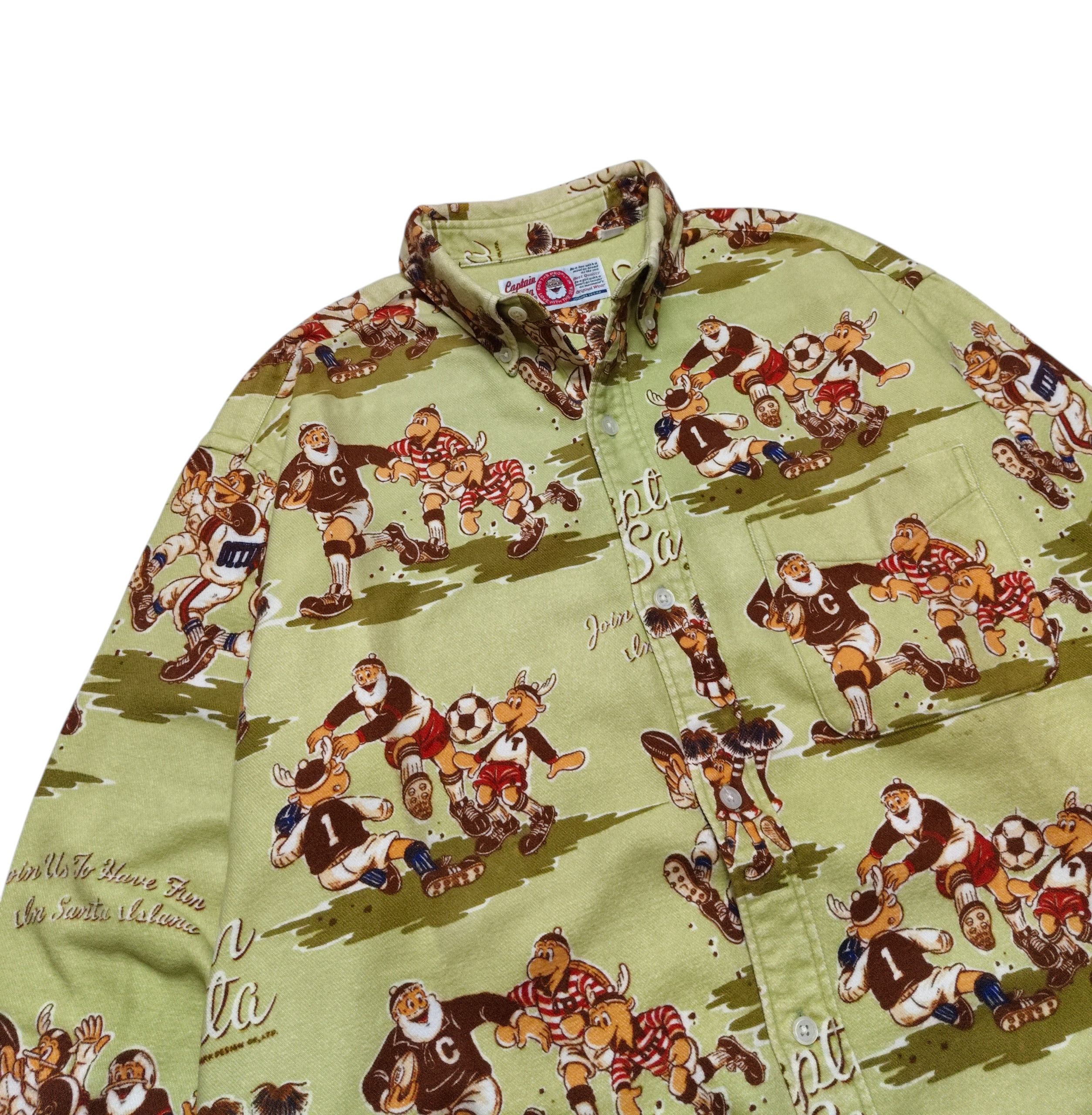 Other 💥SOLD💥VINTAGE CAPTAIN SANTA FLANEL ALL OVER PRINT Size US M / EU 48-50 / 2 - 3 Thumbnail