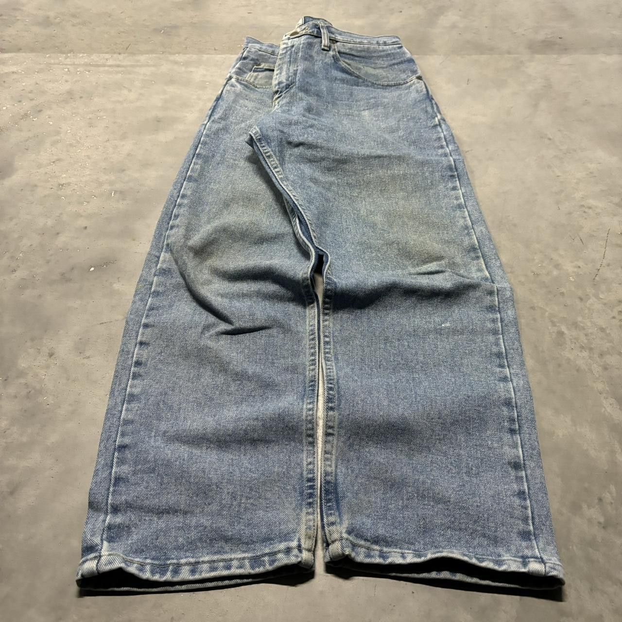Japanese Brand × Vintage Crazy Vintage Y2K/2000s Grunge Medium Wash Essential Denim Jeans! Size US 34 / EU 50 - 3 Thumbnail