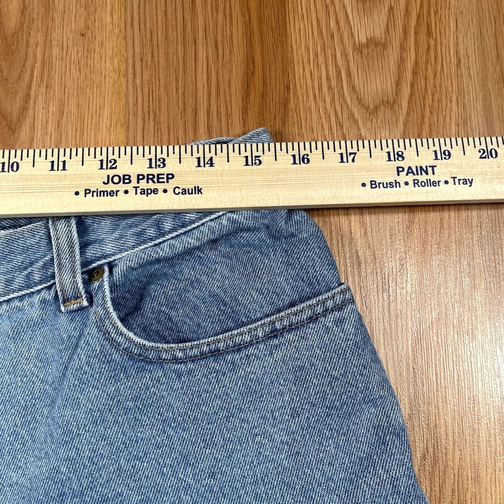 Vintage VINTAGE LL Bean Original Fit Relaxed Blue Wash Denim Long Jeans Womens 14 100% Cotton Size 36" / US 14 / IT 50 - 3 Thumbnail