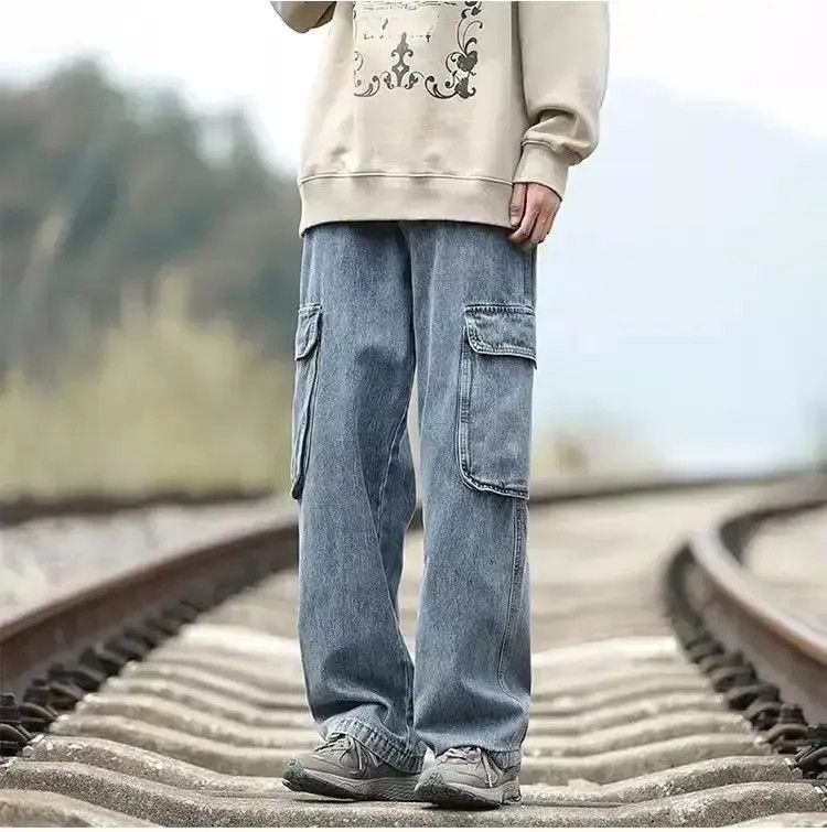 Japanese Brand Loose vintage multi pocket jeans Size US 32 / EU 48 - 3 Thumbnail