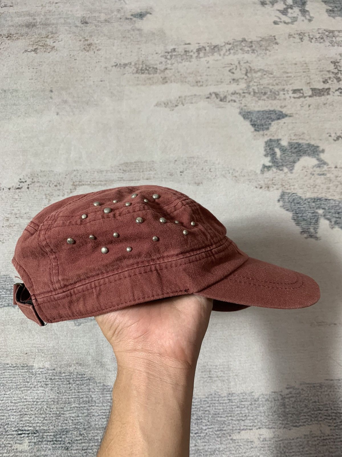 Vintage Japanese Faded Studded Hat balenciaga style Size ONE SIZE - 3 Thumbnail