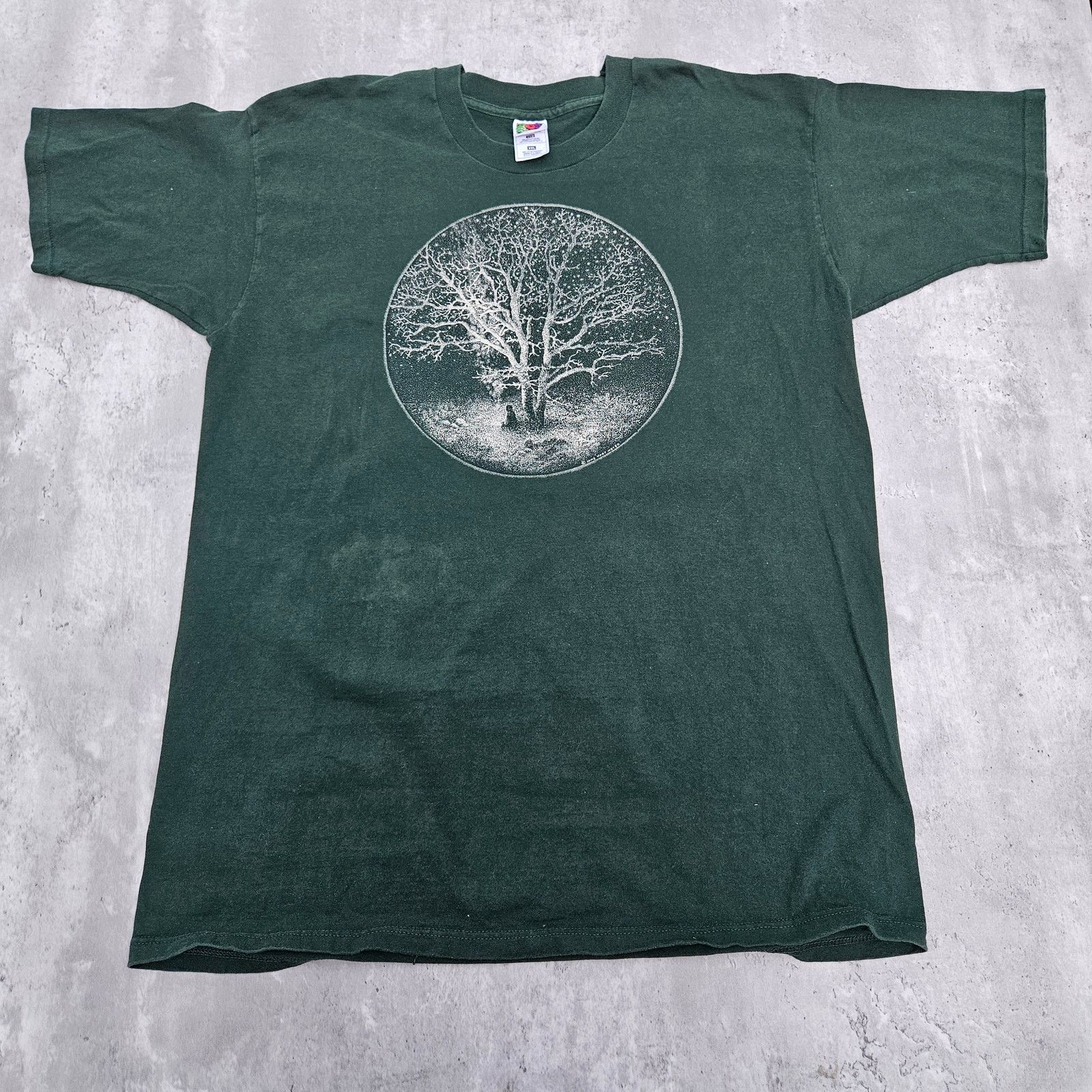 Hanes Vintage Y2K Tree Artwork T shirt Size 2XL Green Size US L / EU 52-54 / 3 - 1 Thumbnail