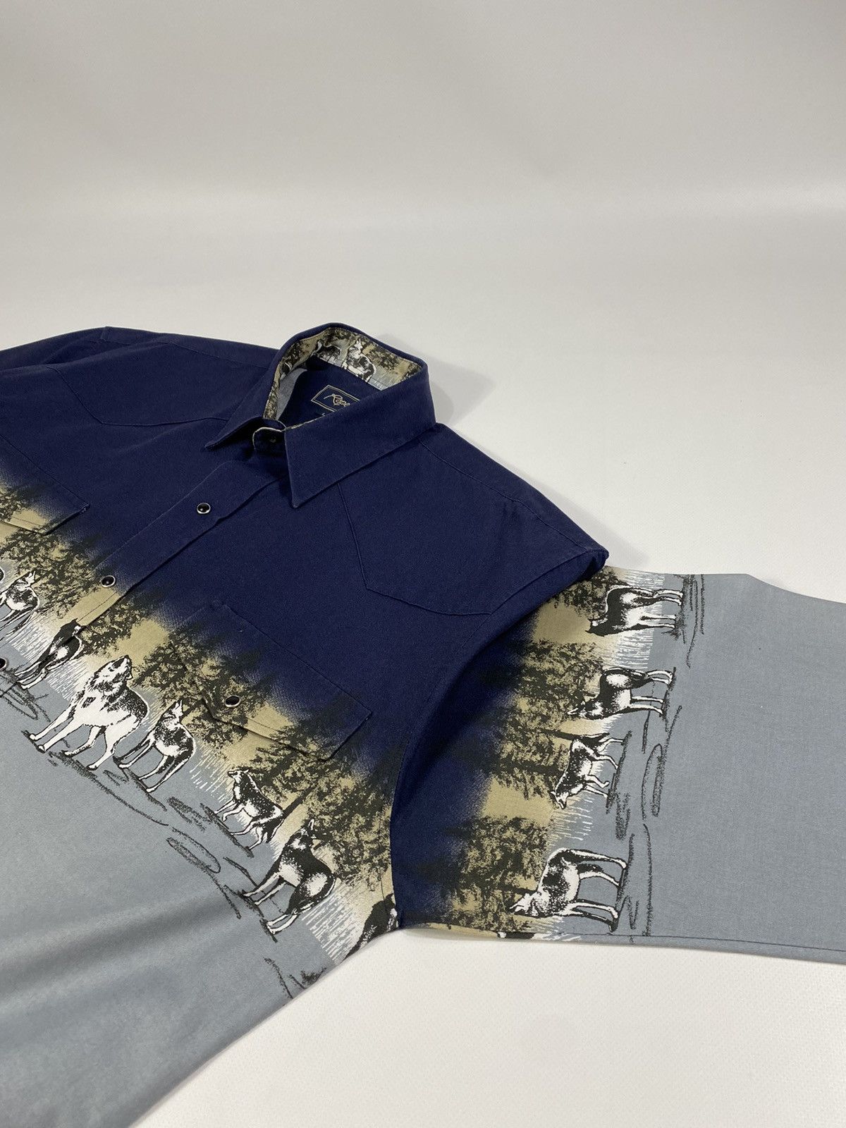 Vintage Vintage 90s Wolfs Forest Western Snap Buttons Shirt Size US XL / EU 56 / 4 - 5 Thumbnail