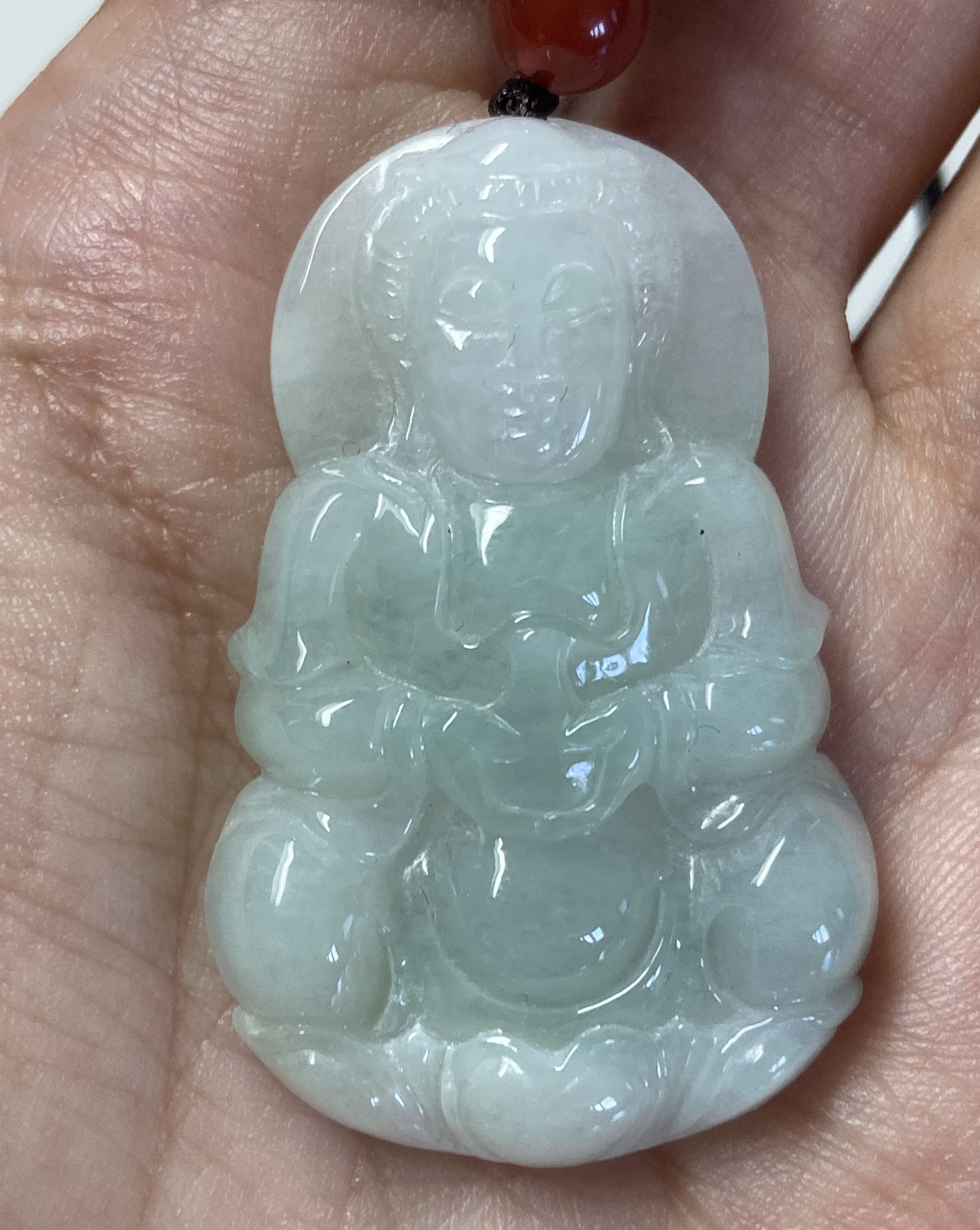Other 60002 Certified Jadeite jade Guanyin Woman Buddha Pendant Size ONE SIZE - 7 Thumbnail