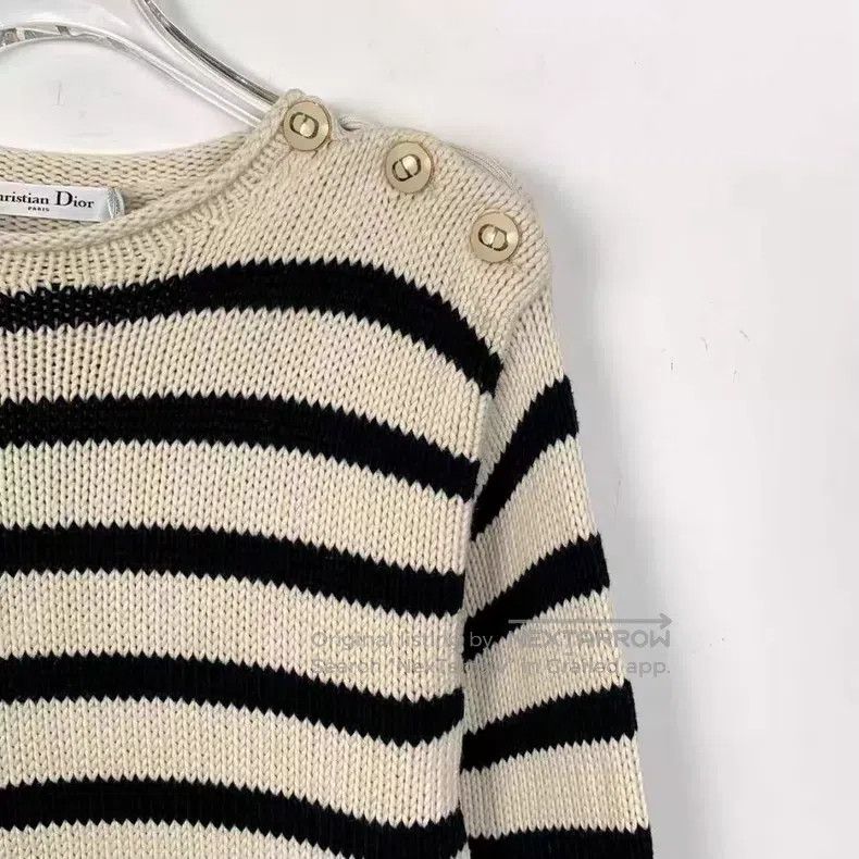 Dior Dior Colour-matched striped cotton round-neck long-sleeved Size XS / US 0-2 / IT 36-38 - 3 Thumbnail