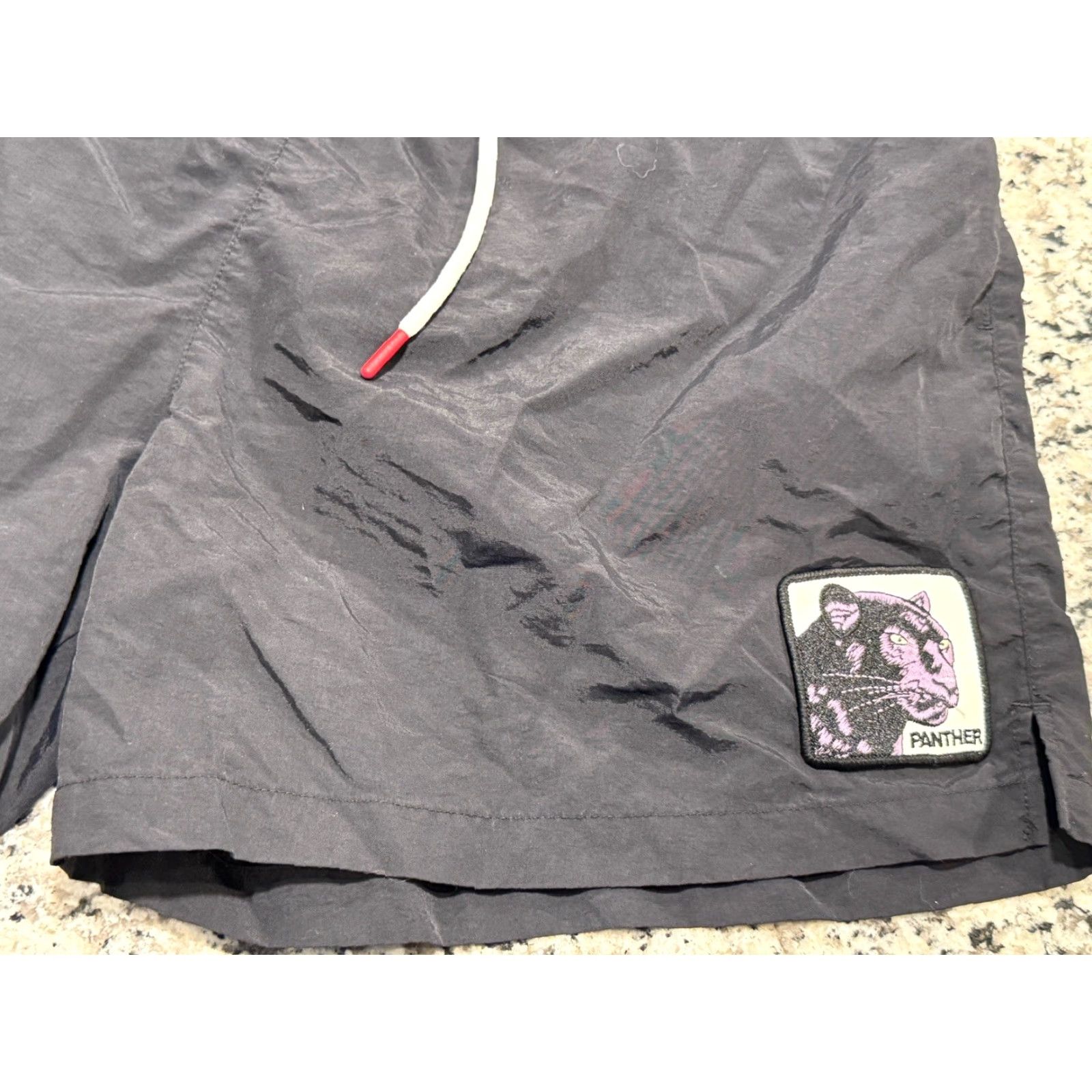Goorin Bros. Goorin Bros Swim Trunks Men XL Black The Farm Protector Shorts Panther Trunks Lifeguard Surfing Mens XL Black Farm Theme 2020s Size US 36 / EU 52 - 2 Thumbnail
