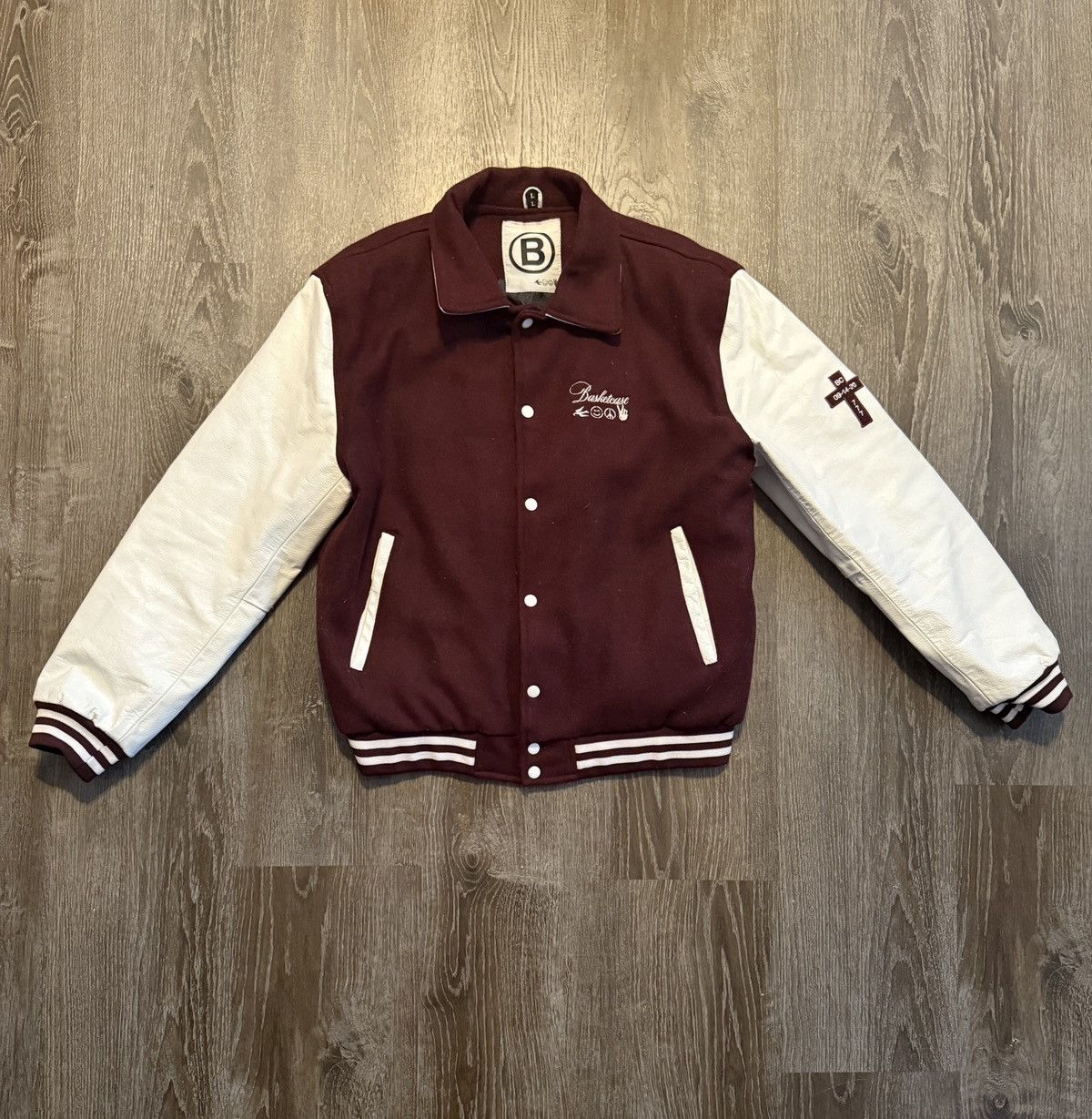 basketcase gallery holy cross varsity jacket