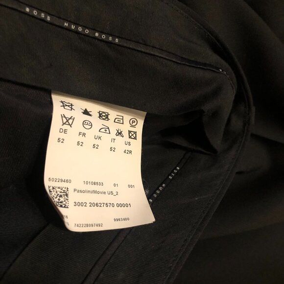 Hugo Boss Hugo boss men's black 100% virgin wool dress pants 36/32 Size 36R - 11 Thumbnail