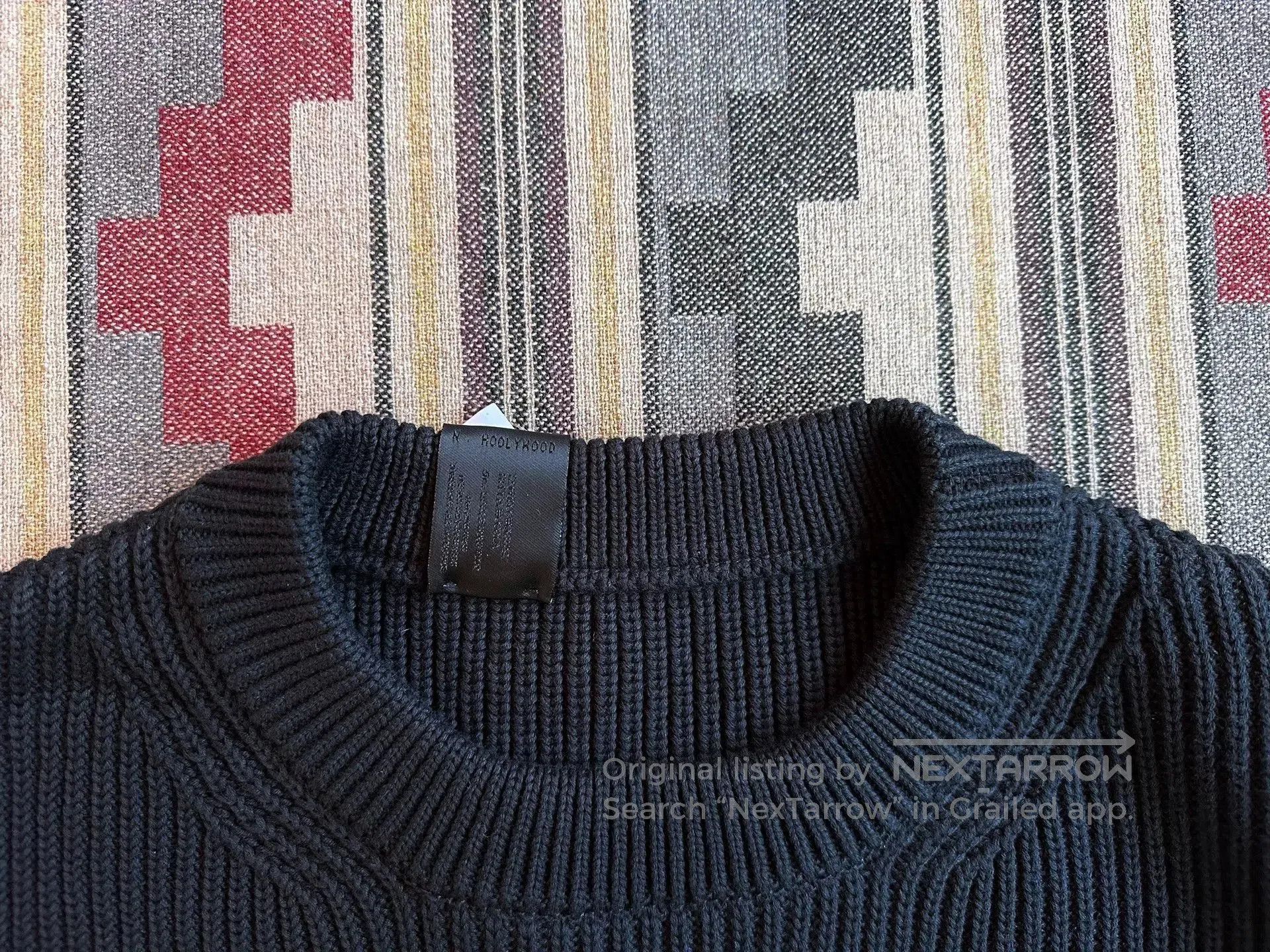 N.Hoolywood n.hoolywood crewneck knit sweater in black. Size US XL / EU 56 / 4 - 4 Thumbnail