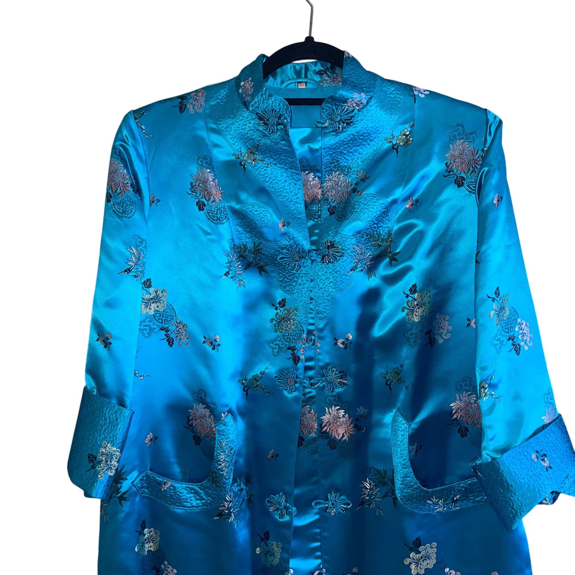 Vintage Vintage Womens Robe Size 40 Blue Duster Kimono Size ONE SIZE - 9 Thumbnail