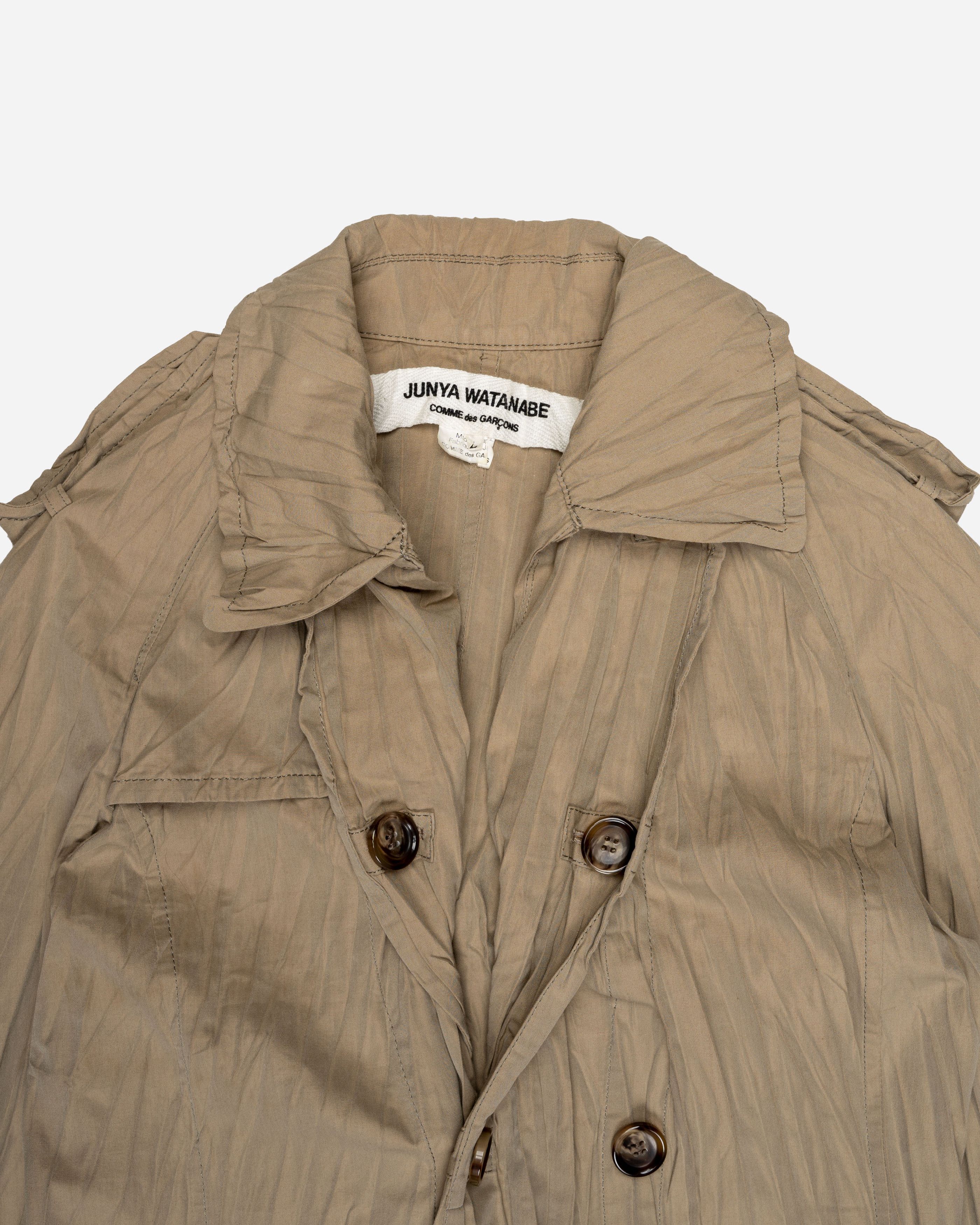Comme des Garcons Junya Watanabe Pleated Double Breasted Trench Coat Size L / US 10 / IT 46 - 3 Thumbnail