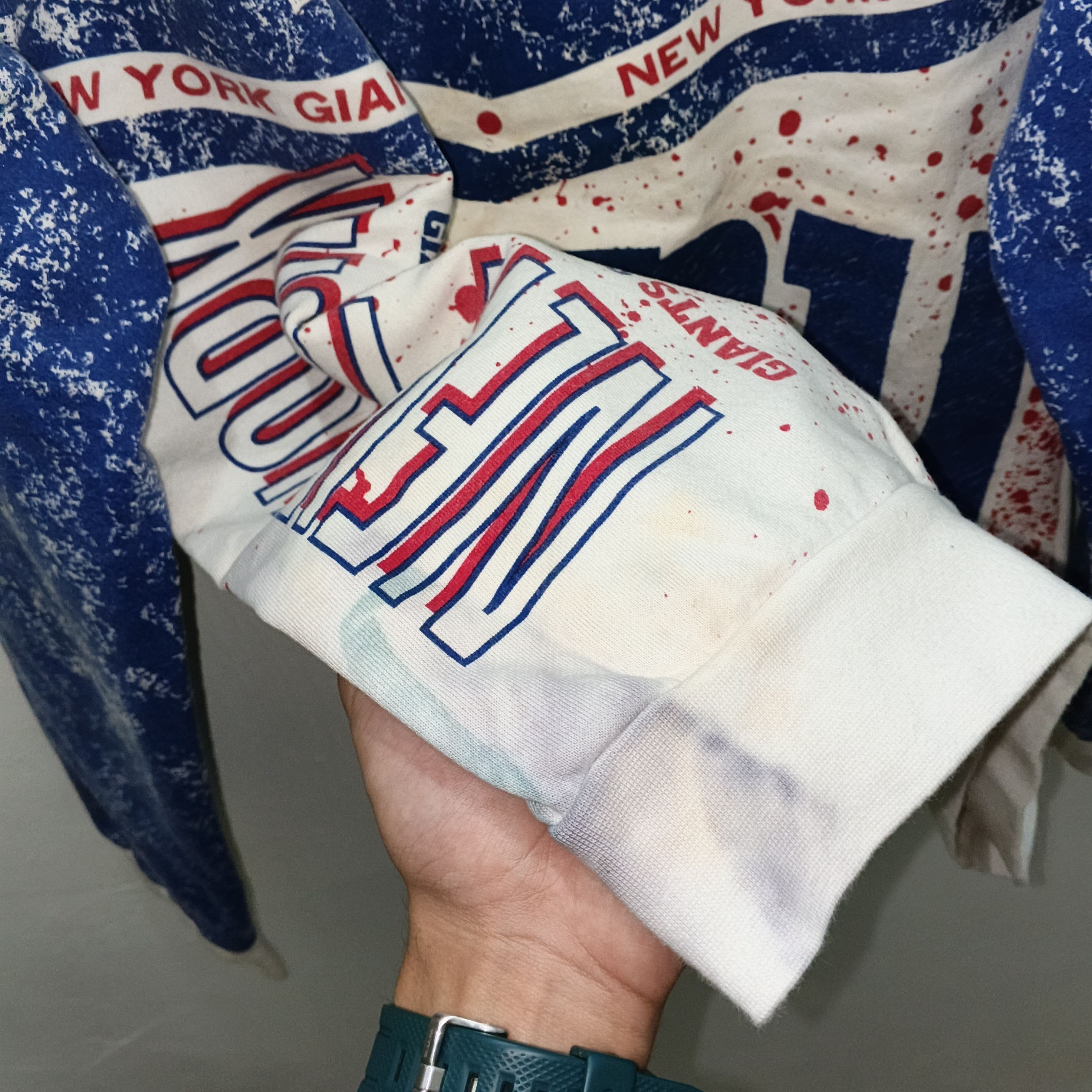 Mitchell & Ness Vintage AOP NFL Throwback Giants New York Crewneck Size S Size US S / EU 44-46 / 1 - 9 Thumbnail