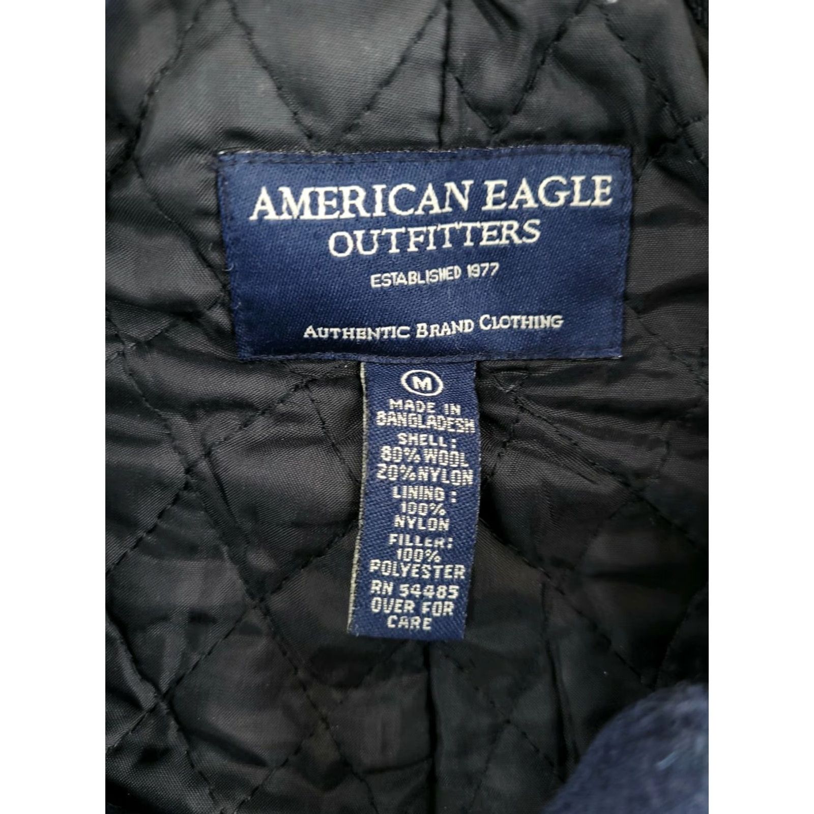 American Eagle Outfitters American Eagle Outfitters Coat Women's Medium Wool Trench Navy Blue Quilted Overcoat Size M / US 6-8 / IT 42-44 - 4 Thumbnail