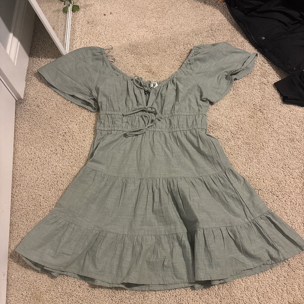 Cotton On Sage green mini dress Size L / US 10 / IT 46 - 1 Thumbnail