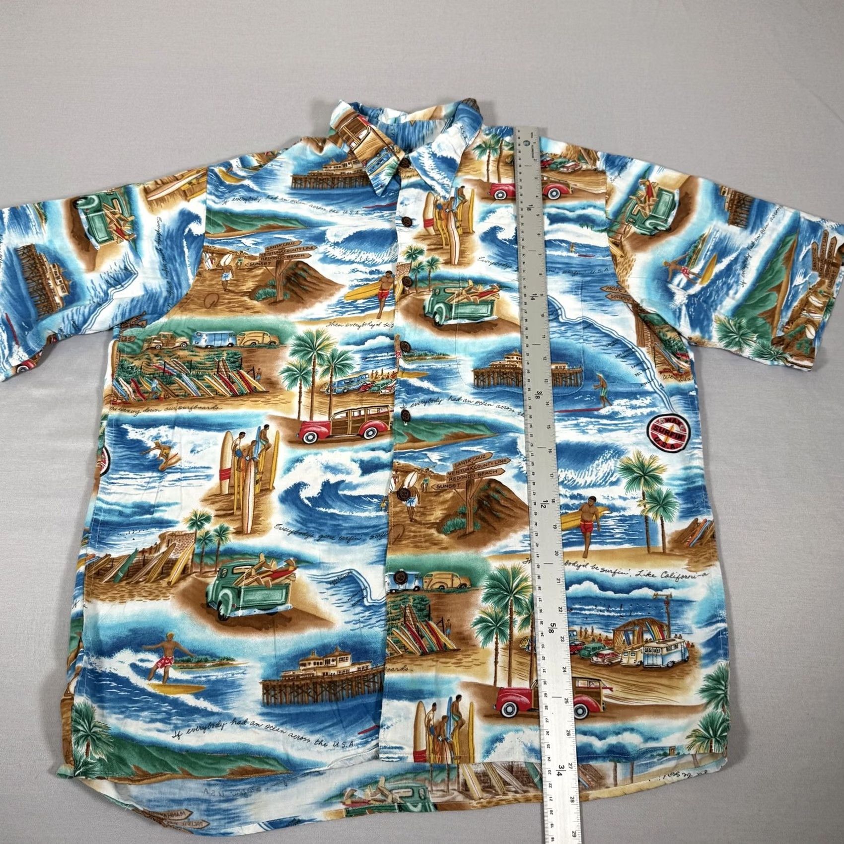 Reyn Spooner VINTAGE Reyn Spooner Shirt Mens Medium Blue The Beach Boys Band Music Hawaiian Shirt Size US M / EU 48-50 / 2 - 6 Thumbnail