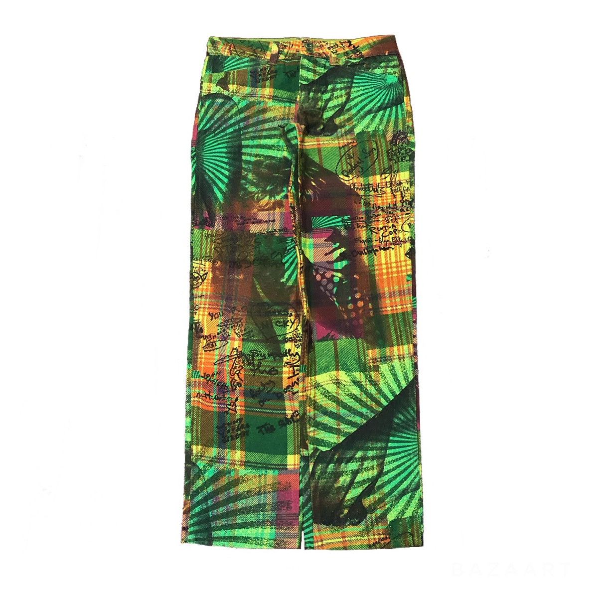 Yoshiyuki Konishi 1990s Ficce Uomo Psychedelic Graphic AOP Pants Size US 30 / EU 46 - 2 Thumbnail