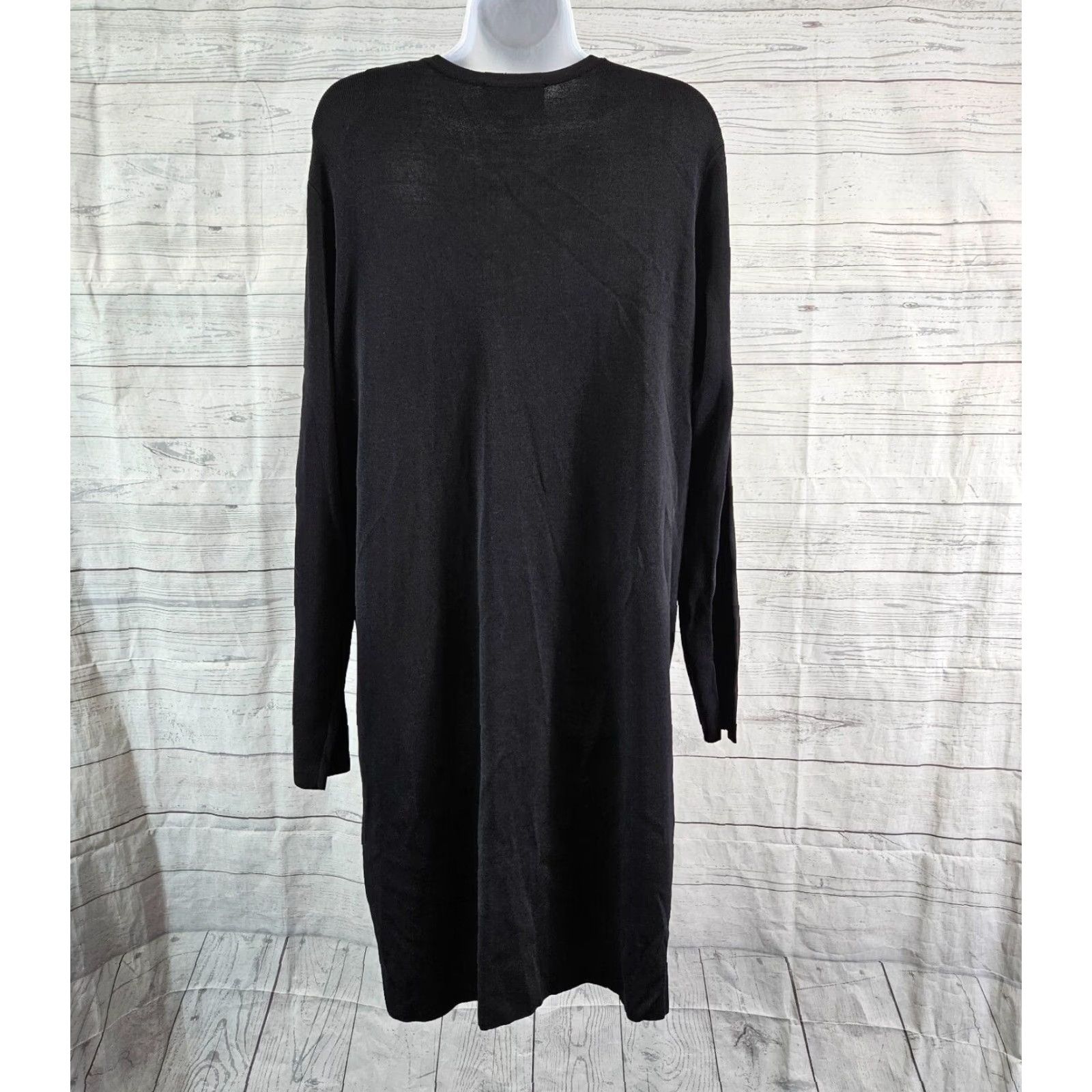 Joseph Ribkoff Joseph Ribkoff Womens Cardigan XL Black White Cut Outs Knit Viscose Lined Sweater Shirt Size XL / US 12-14 / IT 48-50 - 5 Thumbnail