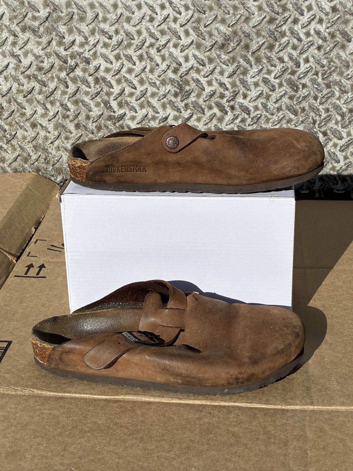 Birkenstock BIRKENSTOCK Boston Brown Leather Clogs Slip on Sandals EU 39 Size US 8 / IT 38 - 1 Thumbnail