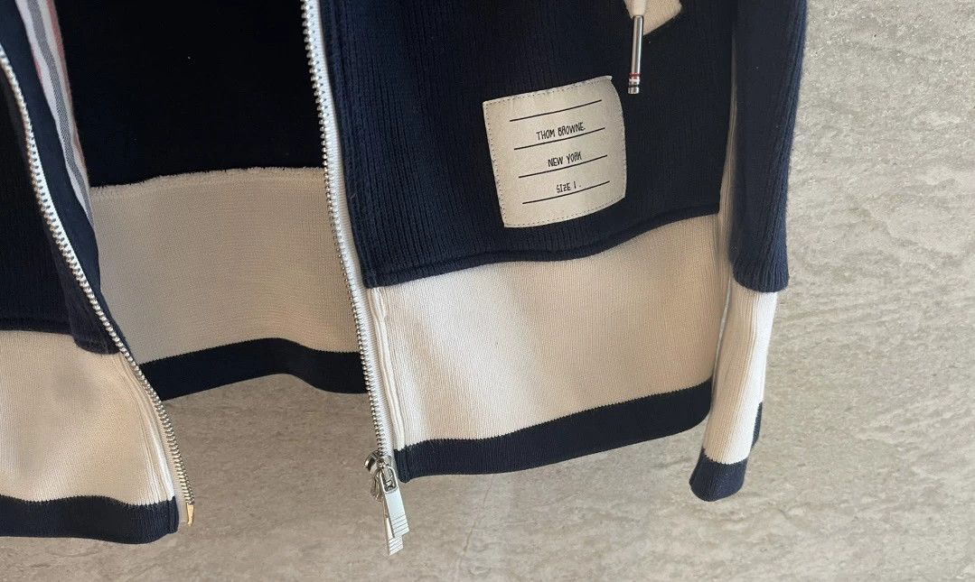 Thom Browne Thom Browne Color-Block Zip-Up Hoodie Size ONE SIZE - 2 Thumbnail