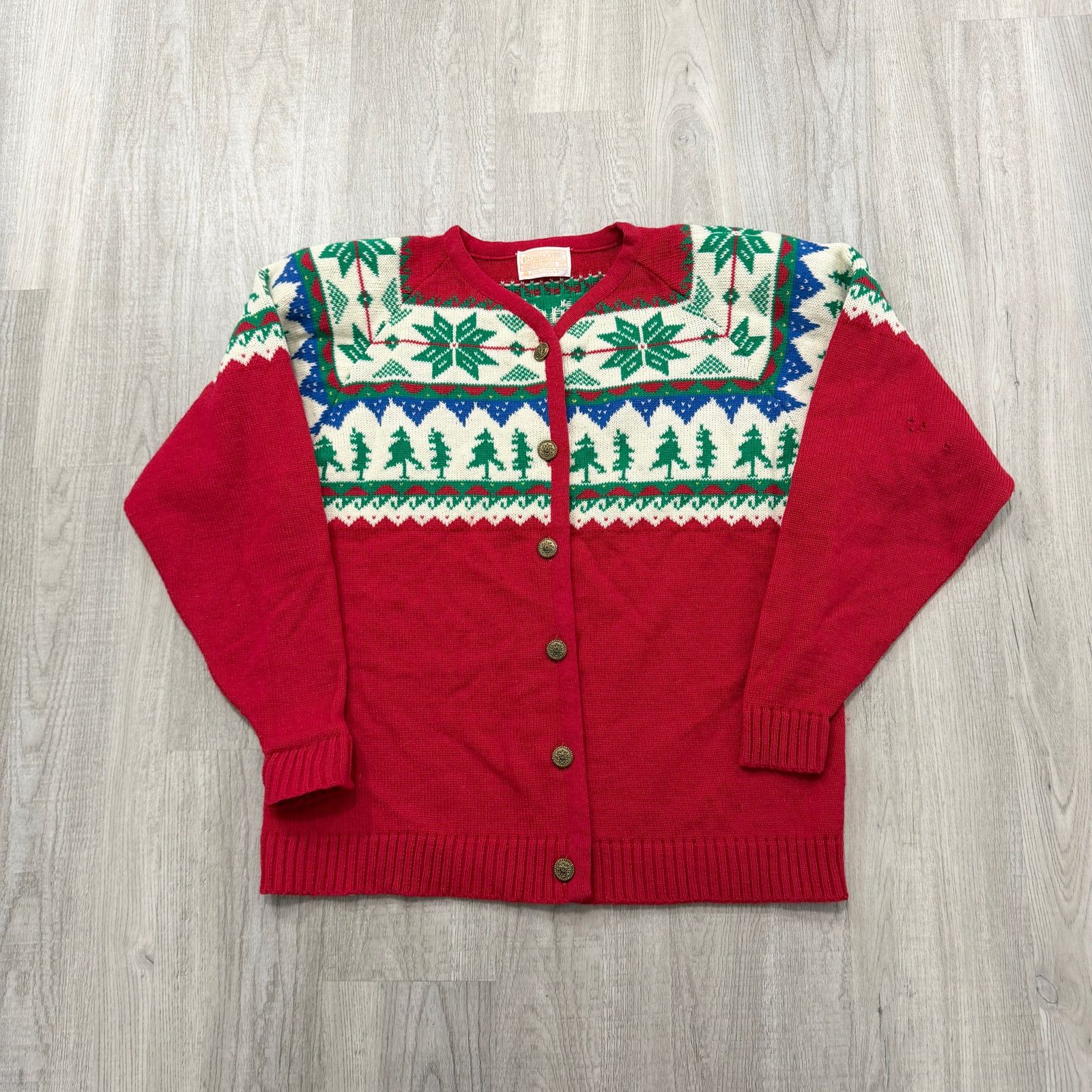Pendleton Vintage Pendleton Cardigan Sweater Womens Large Christmas Size L / US 10 / IT 46 - 1 Thumbnail