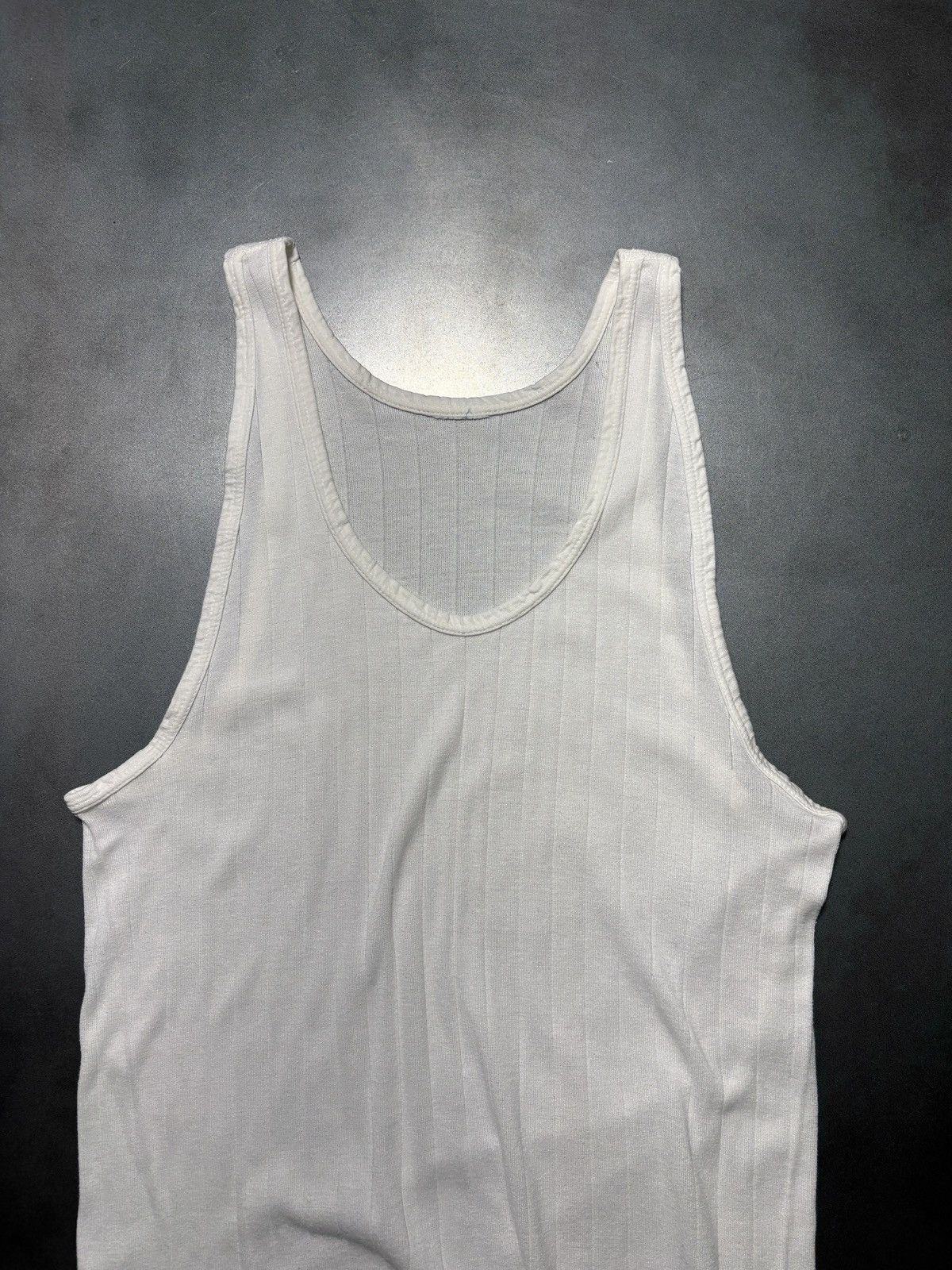 Vintage 1990s Vintage Tank Top Ribbed Undershirt Sleeveless Blank 90 Size US S / EU 44-46 / 1 - 4 Thumbnail