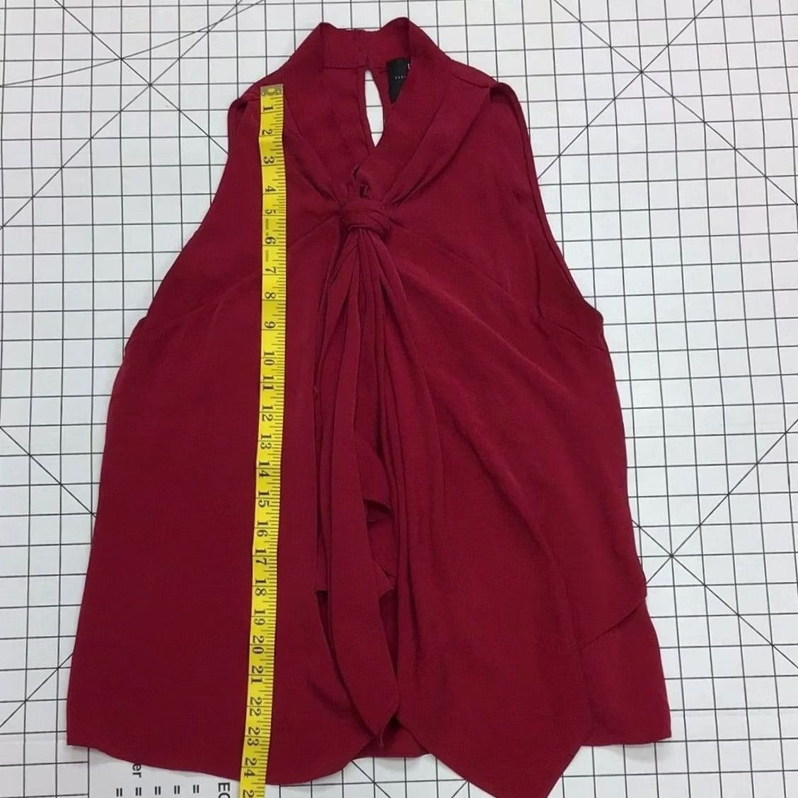 Vintage KNOT Women Silk Knot Top Tank Dark Red Size 6 Women’s Tank Silk Knot Top 6 Dark Red Worn By Diane Von Furstenberg Size M / US 6-8 / IT 42-44 - 5 Thumbnail