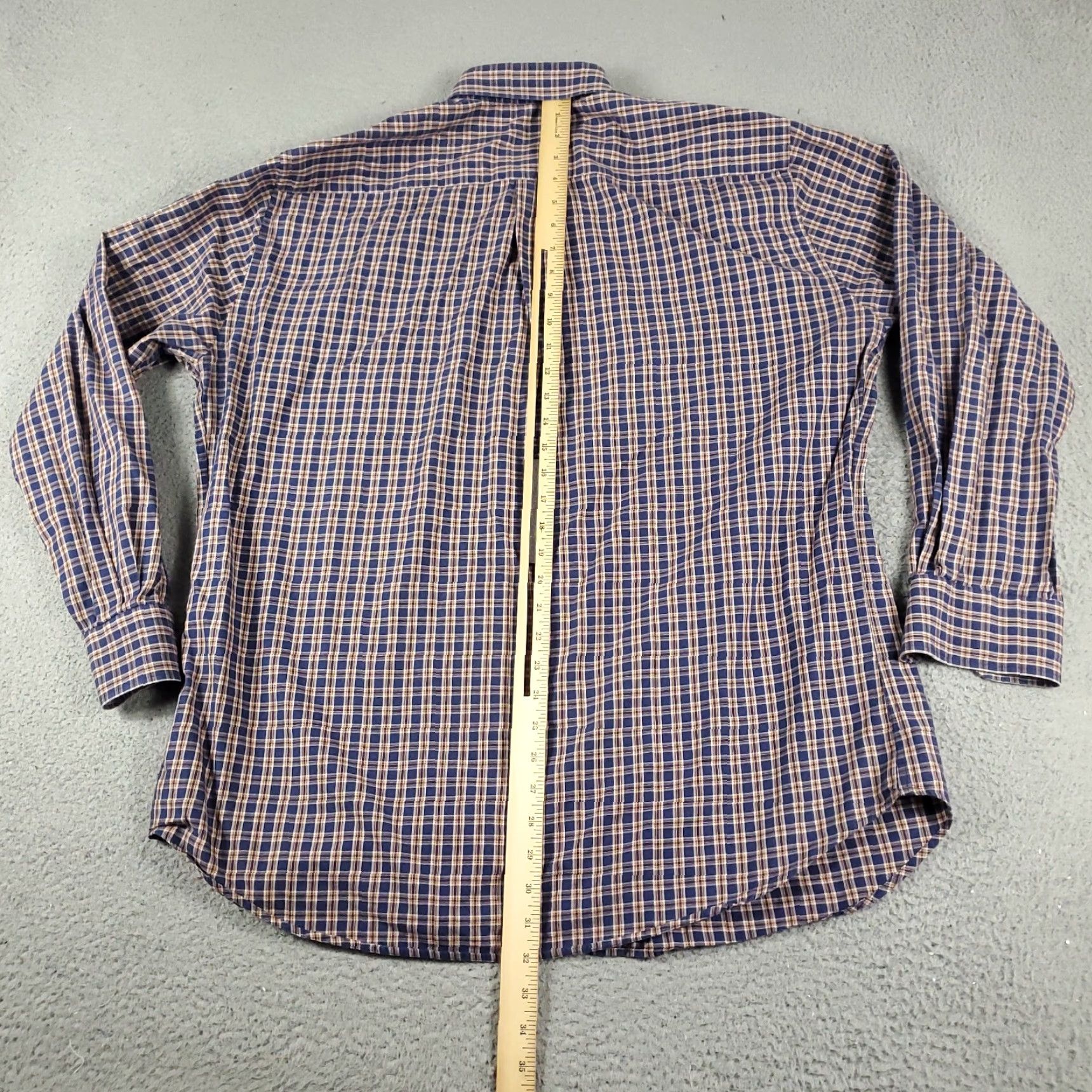 Peter Millar PETER MILLAR Button-Up Shirt Mens Size XL Blue Plaid Long Sleeve Casual Classic Size US XL / EU 56 / 4 - 3 Thumbnail