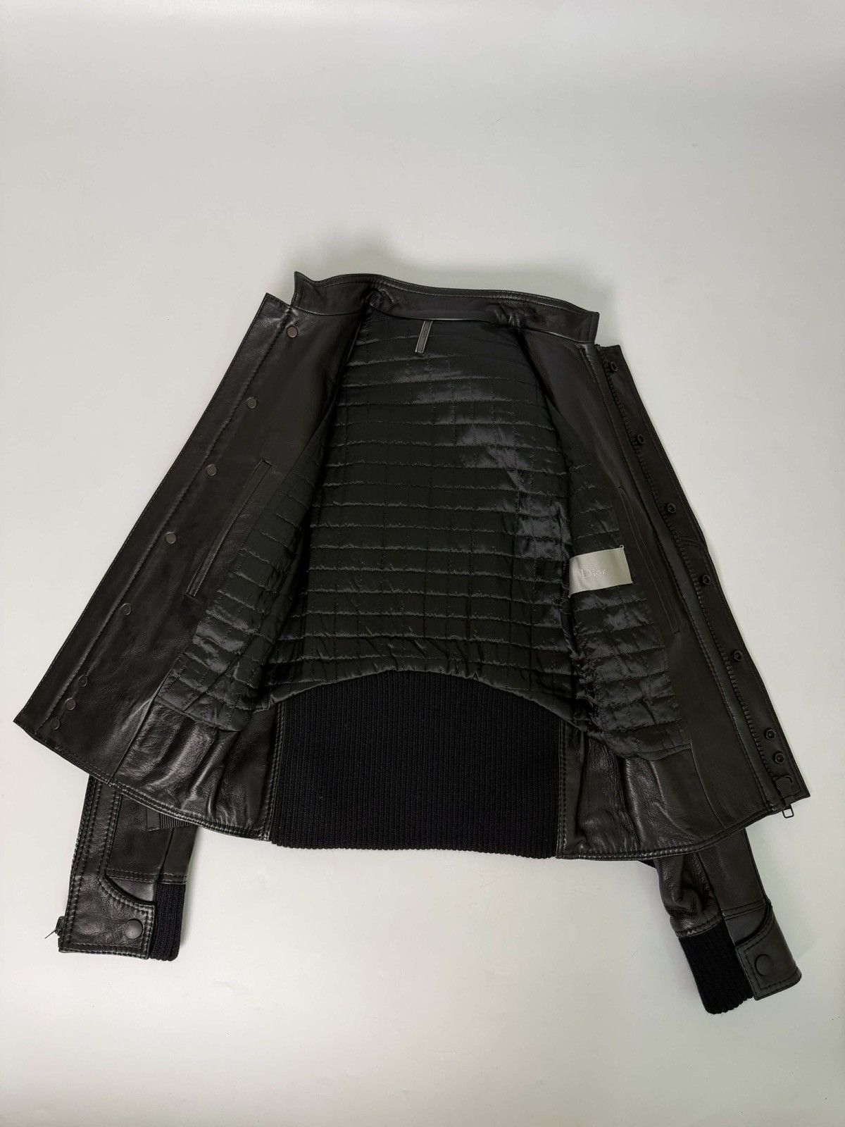 Dior Dior Homme SS07 “Navigate” Biker Leather Jacket Size US XXS / EU 40 - 2 Thumbnail
