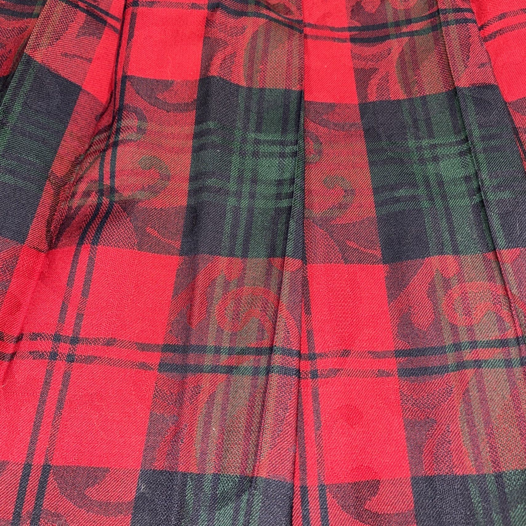 Pendleton VINTAGE Pendleton Plaid Wool Long Skirt 14 Plus Modest Pleated Zip Button Closure Womens Menus? Size 36" / US 14 / IT 50 - 5 Thumbnail