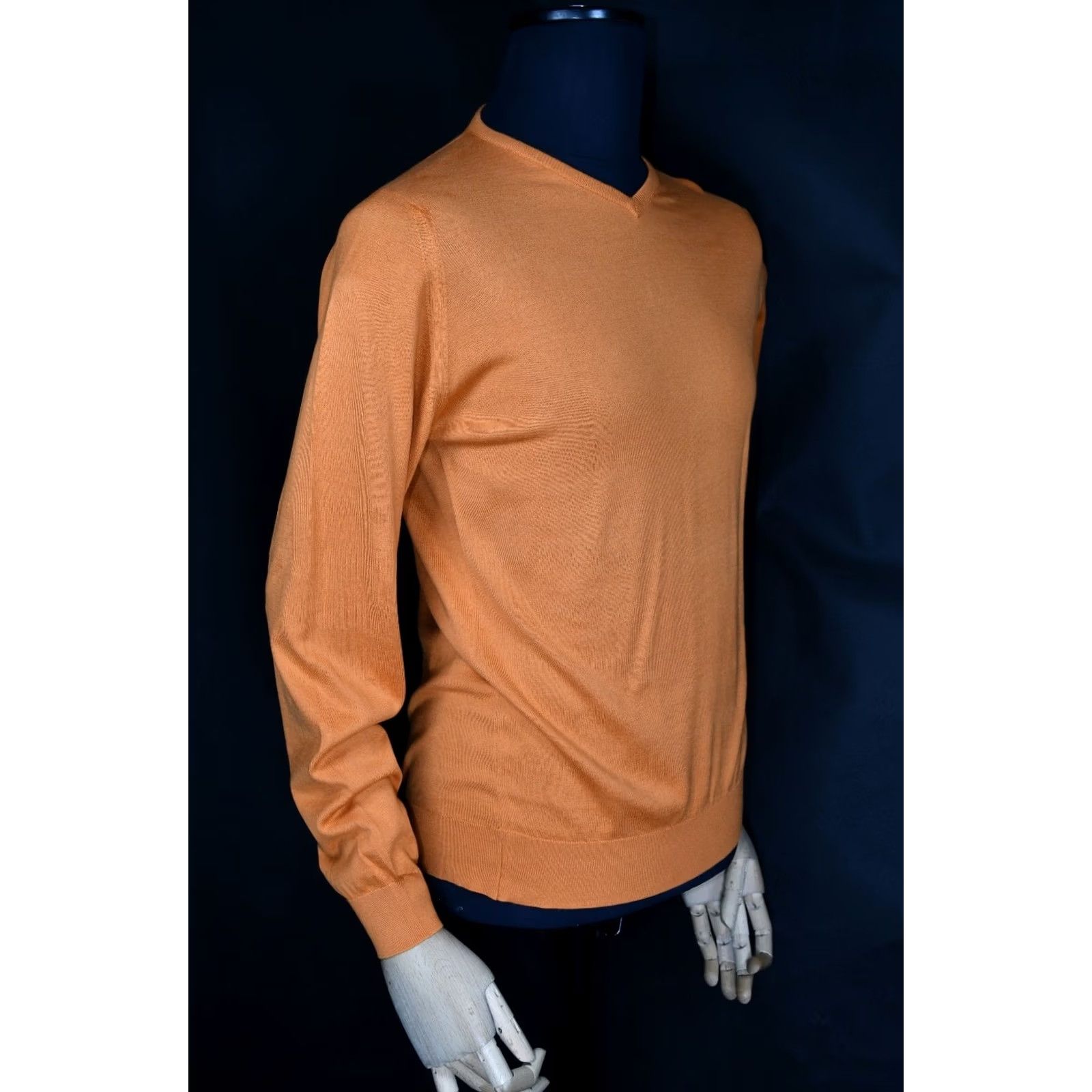 John Smedley John Smedley Nolan Pullover Shirt M Orange Cotton 100% Sea Island England Mens Casual Batwing? Size US M / EU 48-50 / 2 - 4 Thumbnail
