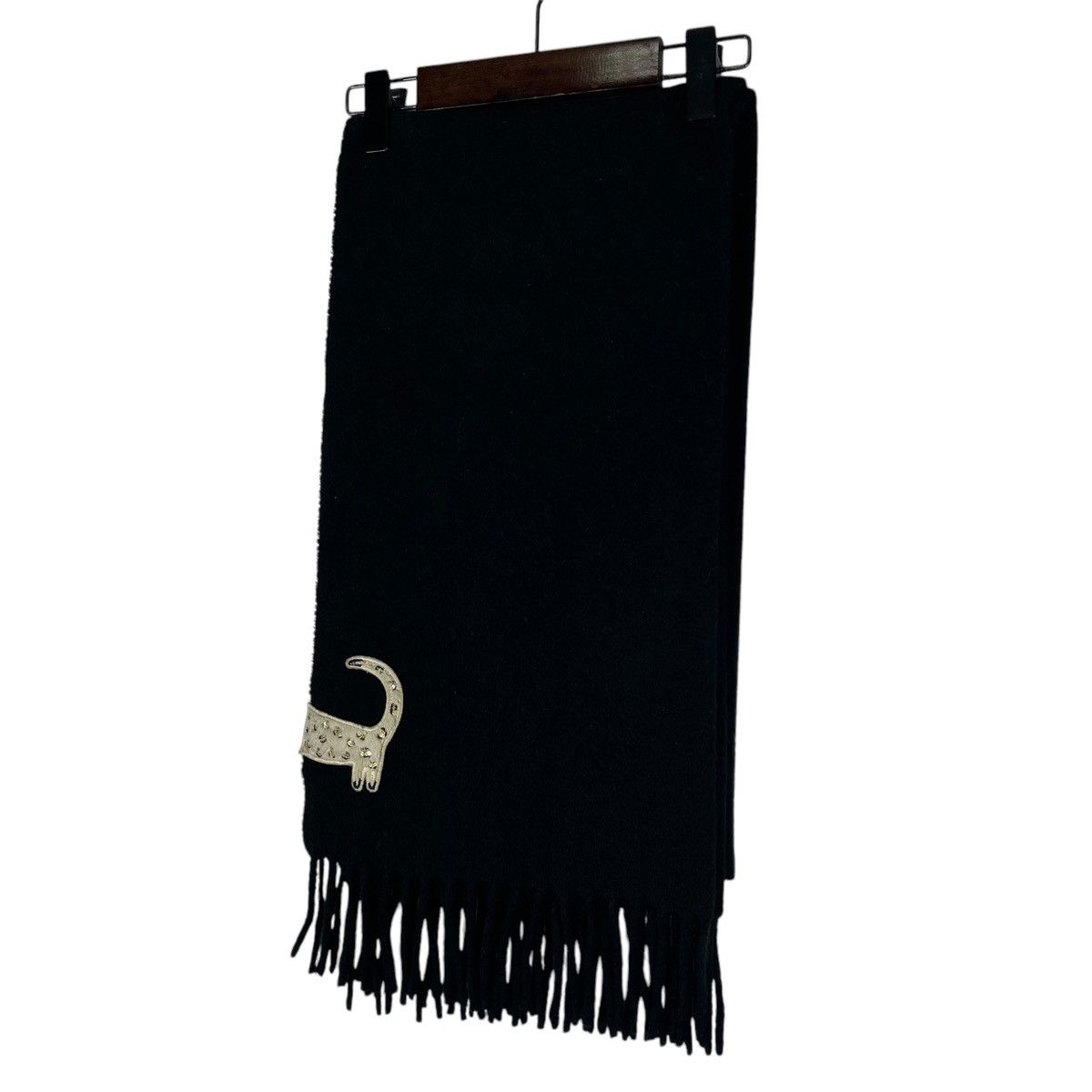 Issey Miyake × Tsumori Chisato Vintage Tsumori Chisato Gibi Wear Black Large Scarf Muffler Size ONE SIZE - 4 Thumbnail