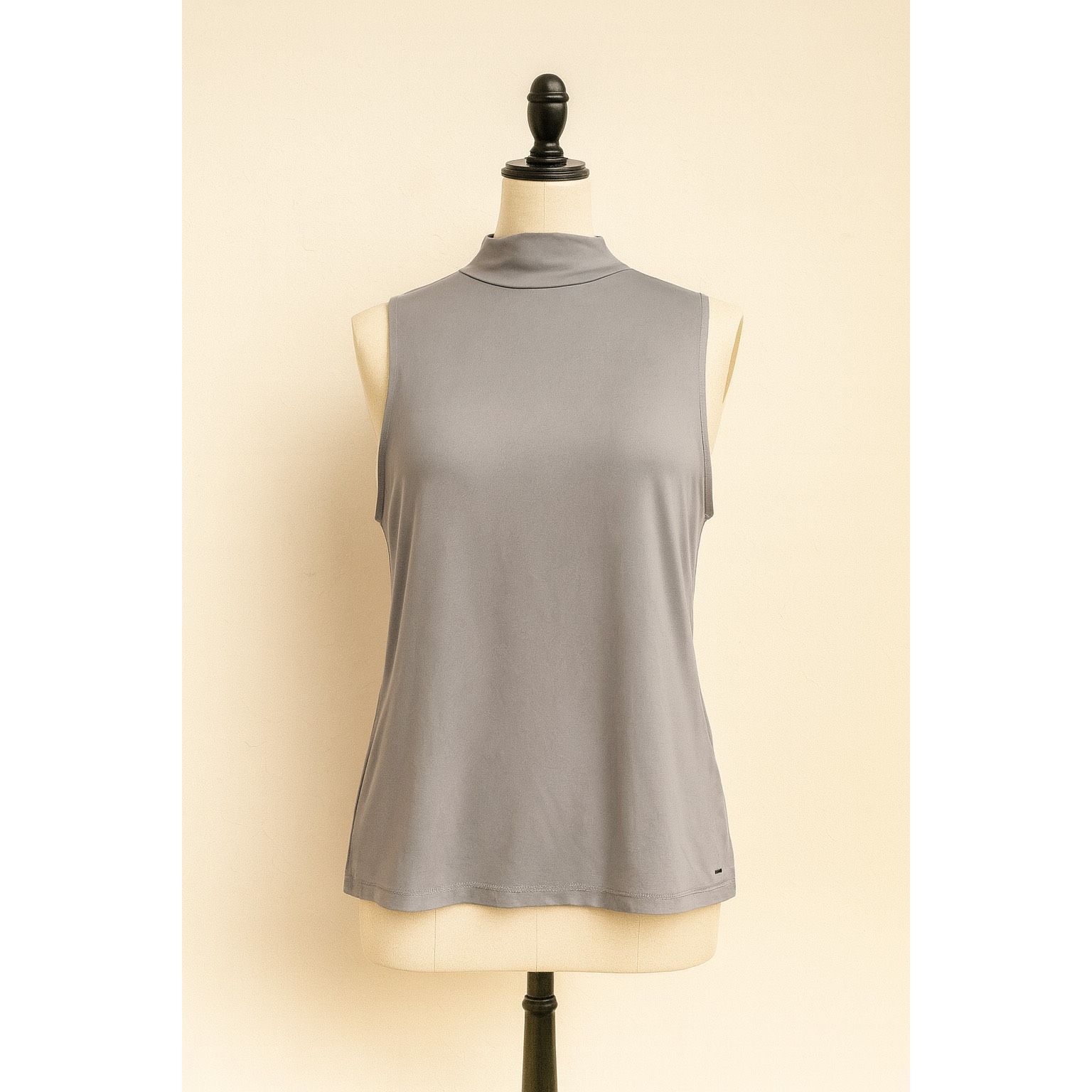 Elie Tahari Tahari Gray Sleeveless Mock Neck Top Size S Size S / US 4 / IT 40 - 1 Thumbnail