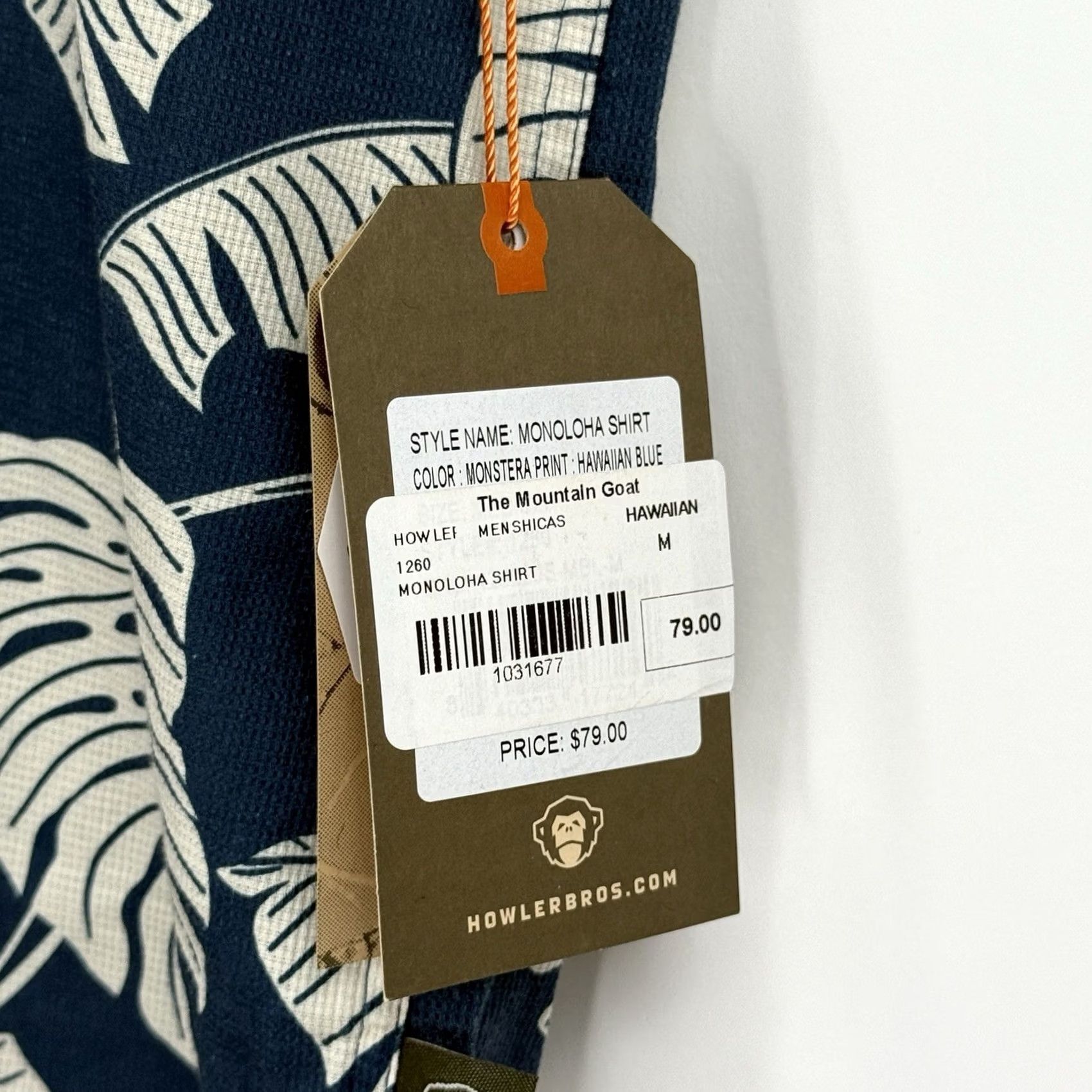 Howler Brothers Howler Brothers Shirt Mens Medium Monoloha Hawaiian Blue NWT Button-Up Collared Short Sleeve Pocket Cotton Floral Vintage No Size US M / EU 48-50 / 2 - 5 Thumbnail