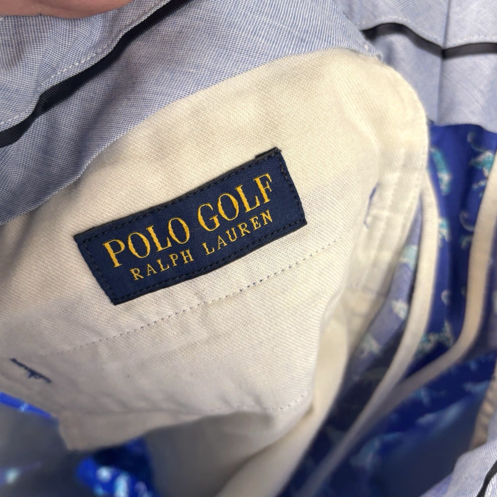 Polo Ralph Lauren Polo Ralph Lauren Pants Mens 36x30 Blue Leopard All Over Print Chino Flat Front Cotton Blend Regular Dickies? Size US M / EU 48-50 / 2 - 7 Thumbnail